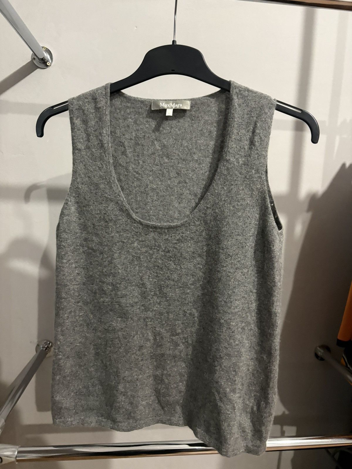 Max Mara Max Mara Rib Tank Top Wool Women’s Gray Size L Size L / US 10 / IT 46 - 2 Thumbnail