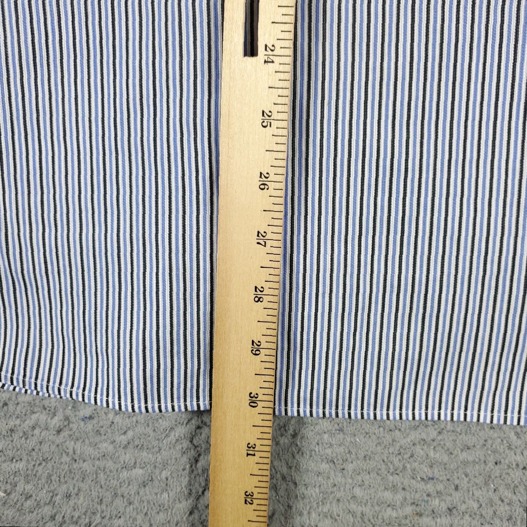 Ralph Lauren Ralph Lauren Shirt Men 16.5 Blue Striped Dress Button-Down Long Sleeve Regular Fit Non-Iron Pockets Vintage No (Adults) Mens Size 42R - 7 Thumbnail