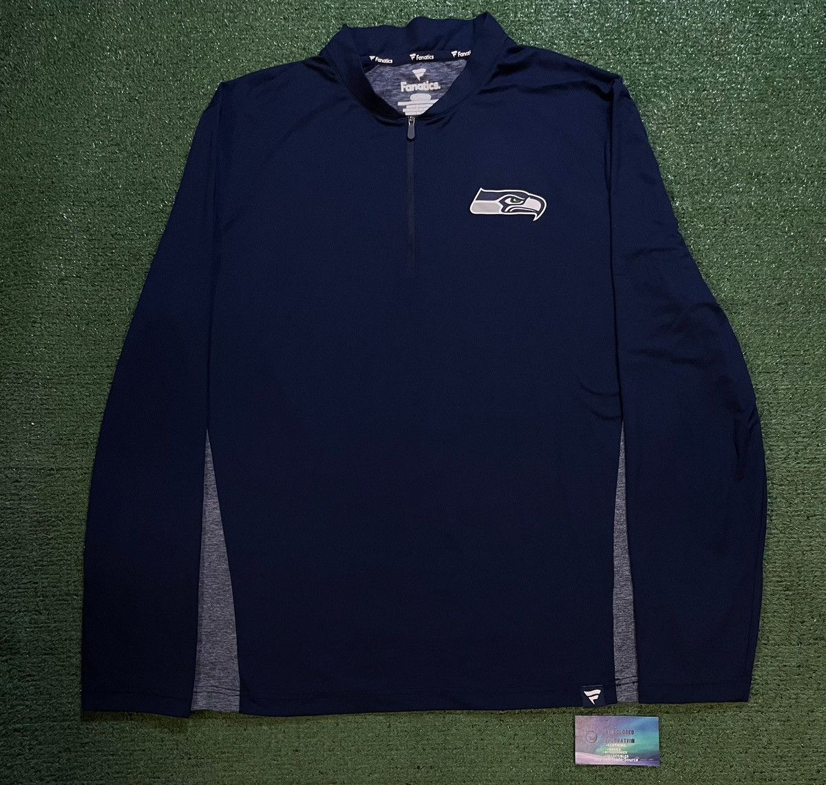 NFL Seattle Seahawks blue and grey quarter zip Size US XL / EU 56 / 4 - 1 Thumbnail