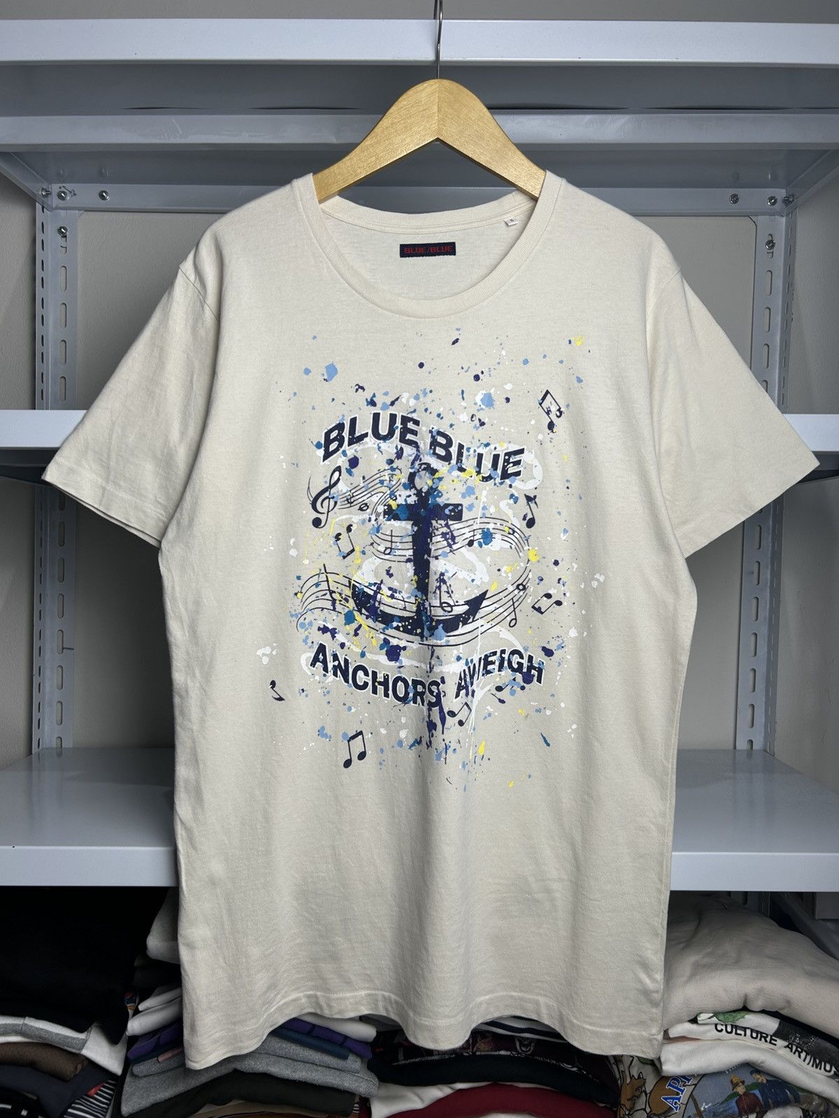 Blue Blue Japan Vintage Blue Blue Japan Anchors Aweigh tee Size US L / EU 52-54 / 3 - 1 Thumbnail