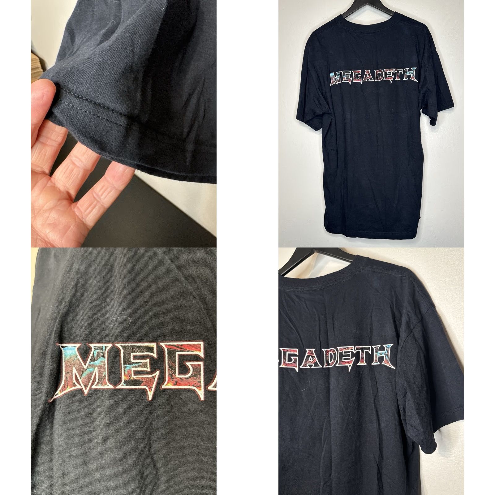 Vintage VINTAGE Megadeth Chaos Comics T Shirt Giant Tag XL 90s Metal Shirt Mens Black Cotton 1998 Double-Sided Size US XL / EU 56 / 4 - 8 Thumbnail