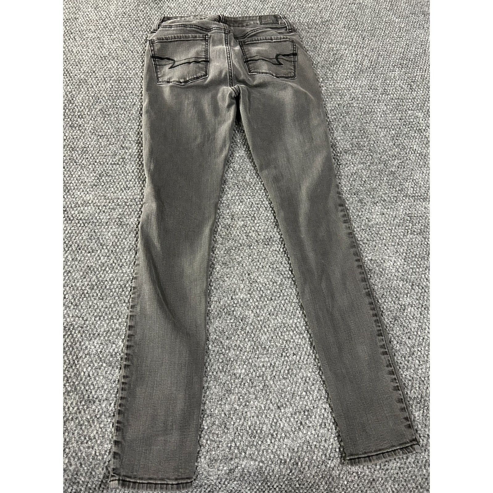 American Eagle Outfitters American Eagle Outfitters Jeans Skinny Womens 4 Gray High Rise 5-Pocket Denim Stretch Distressed Inseam 30 Fall Spring Summer Winter Vintage: No Size 27" / US 4 / IT 40 - 6 Thumbnail