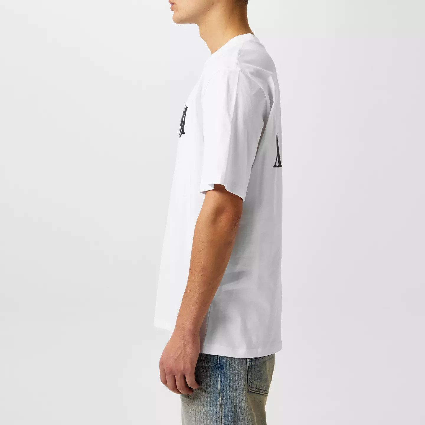 Amiri o1g2r1mq0426 Logo T-Shirt in White Size US L / EU 52-54 / 3 - 3 Thumbnail