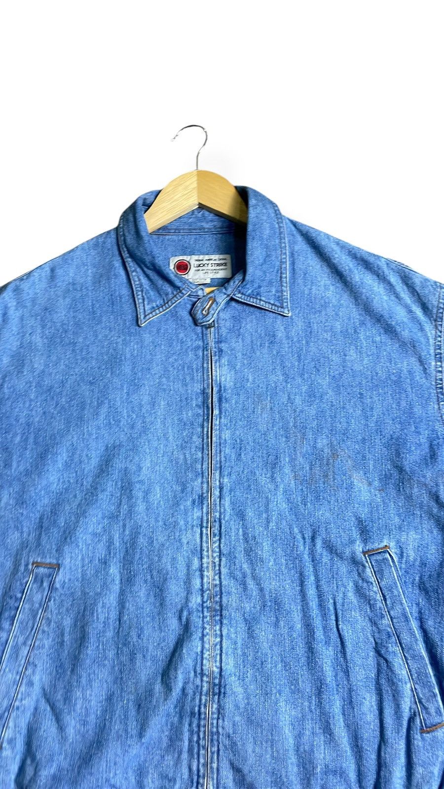Japanese Brand × Vintage Lucky Strike Denim Bomber Jacket (25) Size US L / EU 52-54 / 3 - 2 Thumbnail
