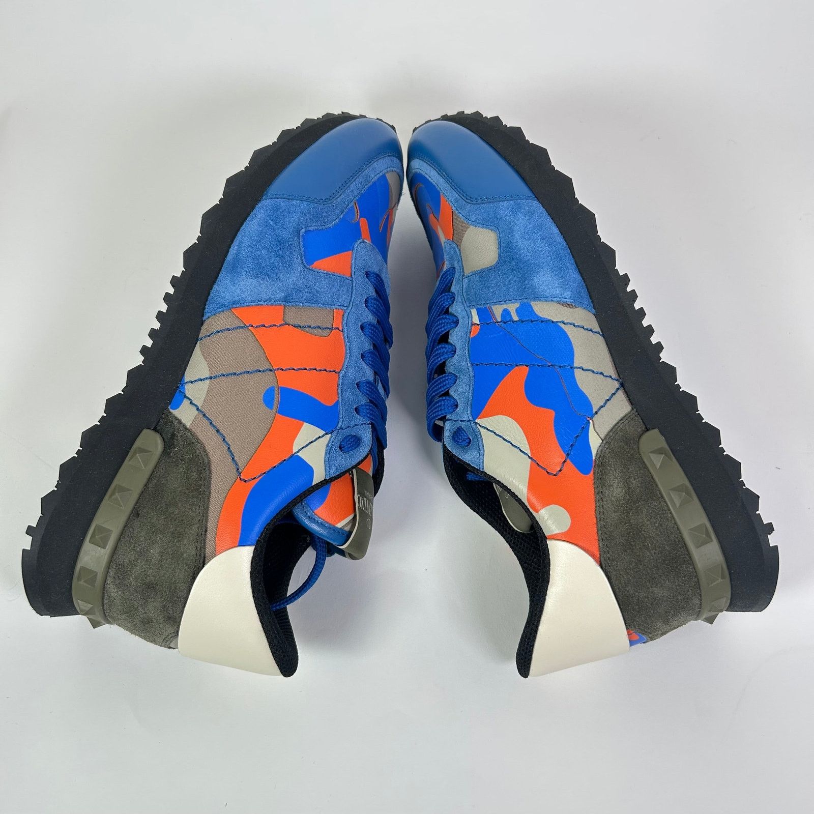 Valentino Valentino Blue Camo Rockrunner Sneakers Size US 8.5 / EU 41-42 - 5 Thumbnail