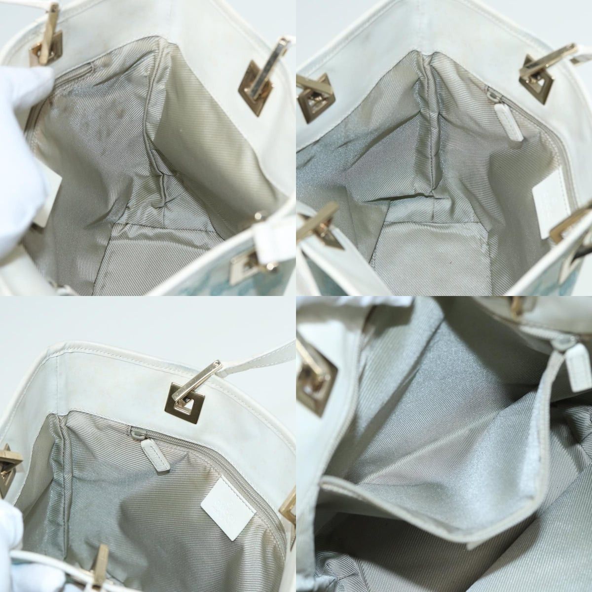 Gucci GUCCI GG Canvas Shoulder Bag Blue White 002 002 Size ONE SIZE - 12 Thumbnail