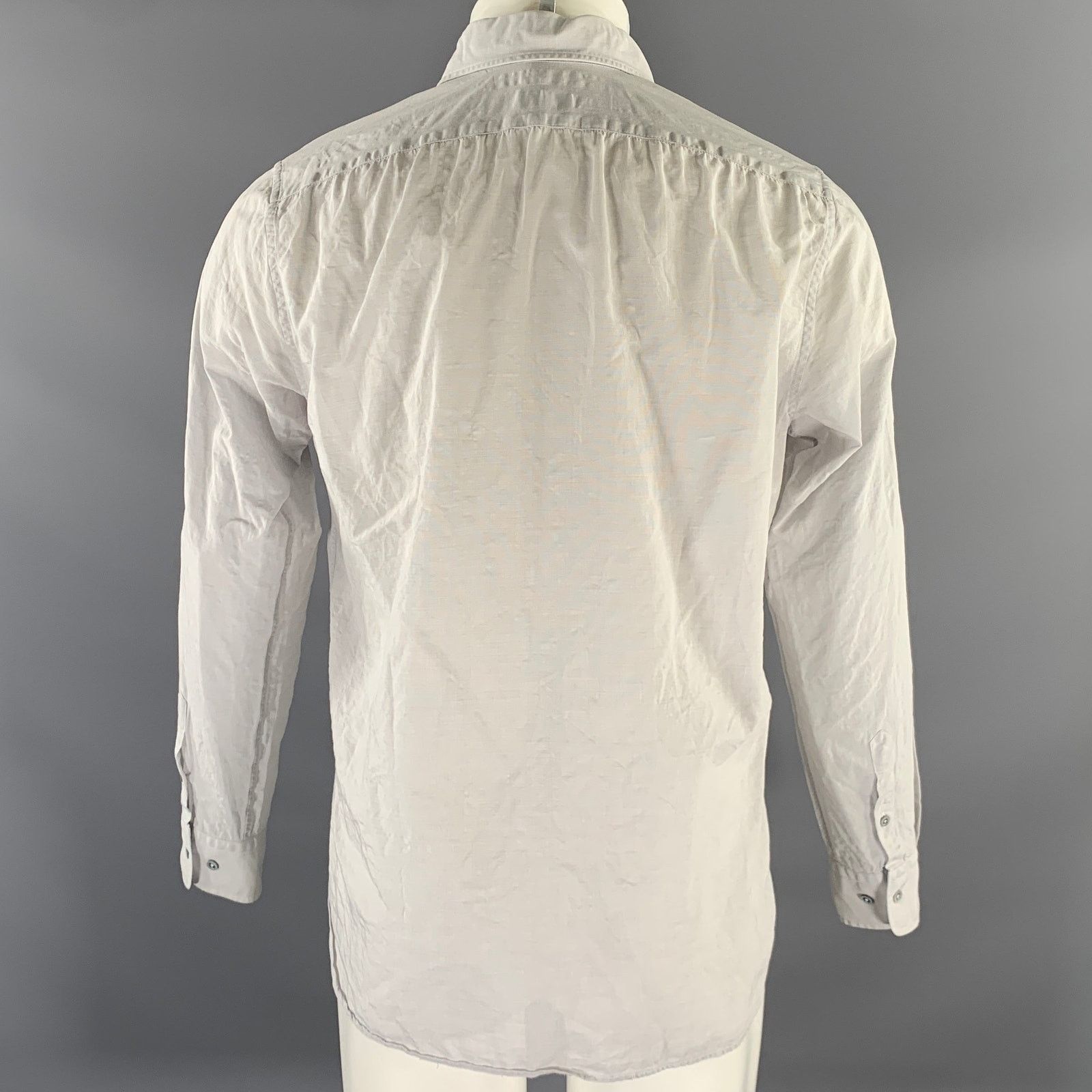 Jil Sander JIL SANDER Size M Grey Cotton Button Up Long Sleeve Shirt Size US M / EU 48-50 / 2 - 3 Thumbnail