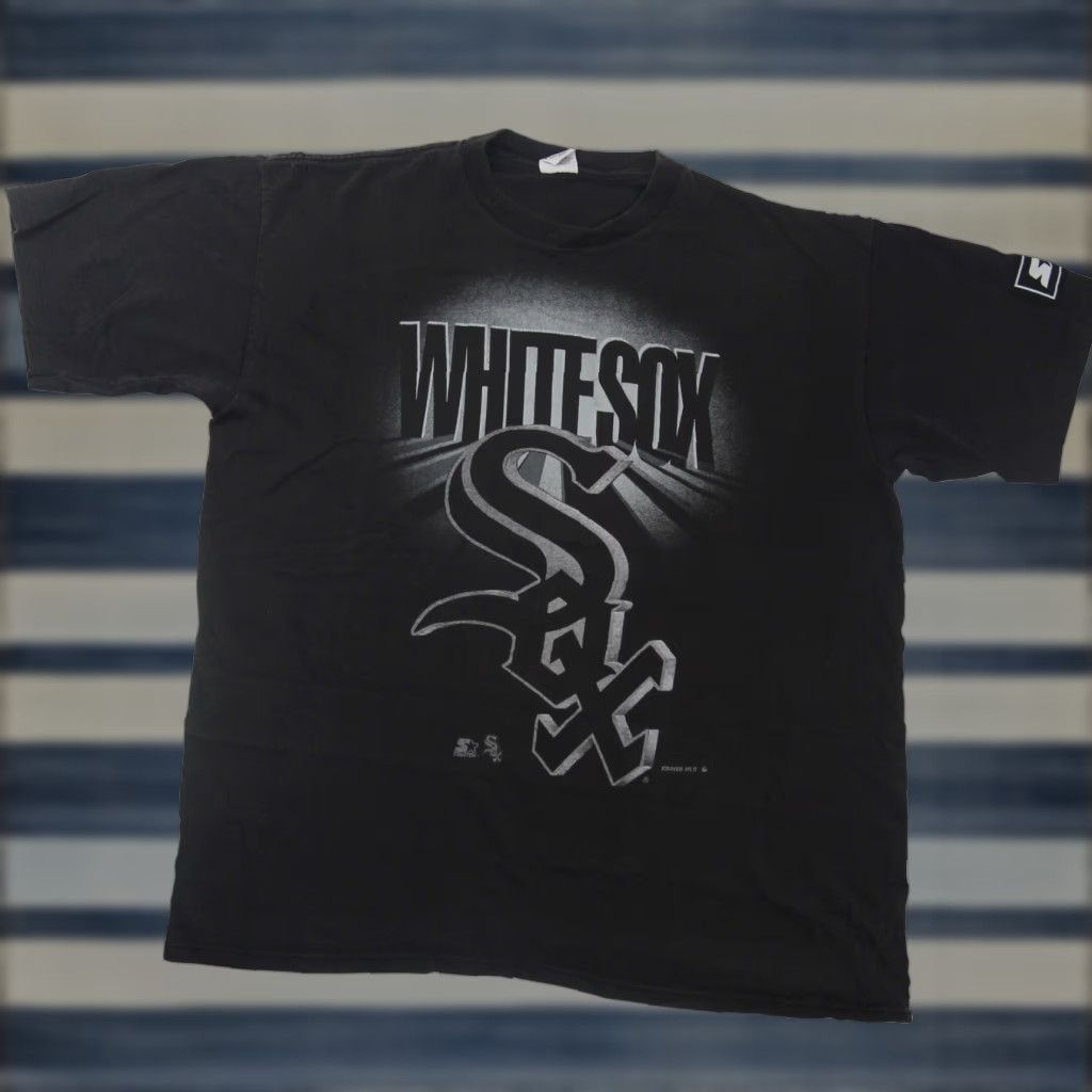 Starter VINTAGE Starter Mens Large White Sox Graphic T Shirt Black Size US L / EU 52-54 / 3 - 1 Thumbnail