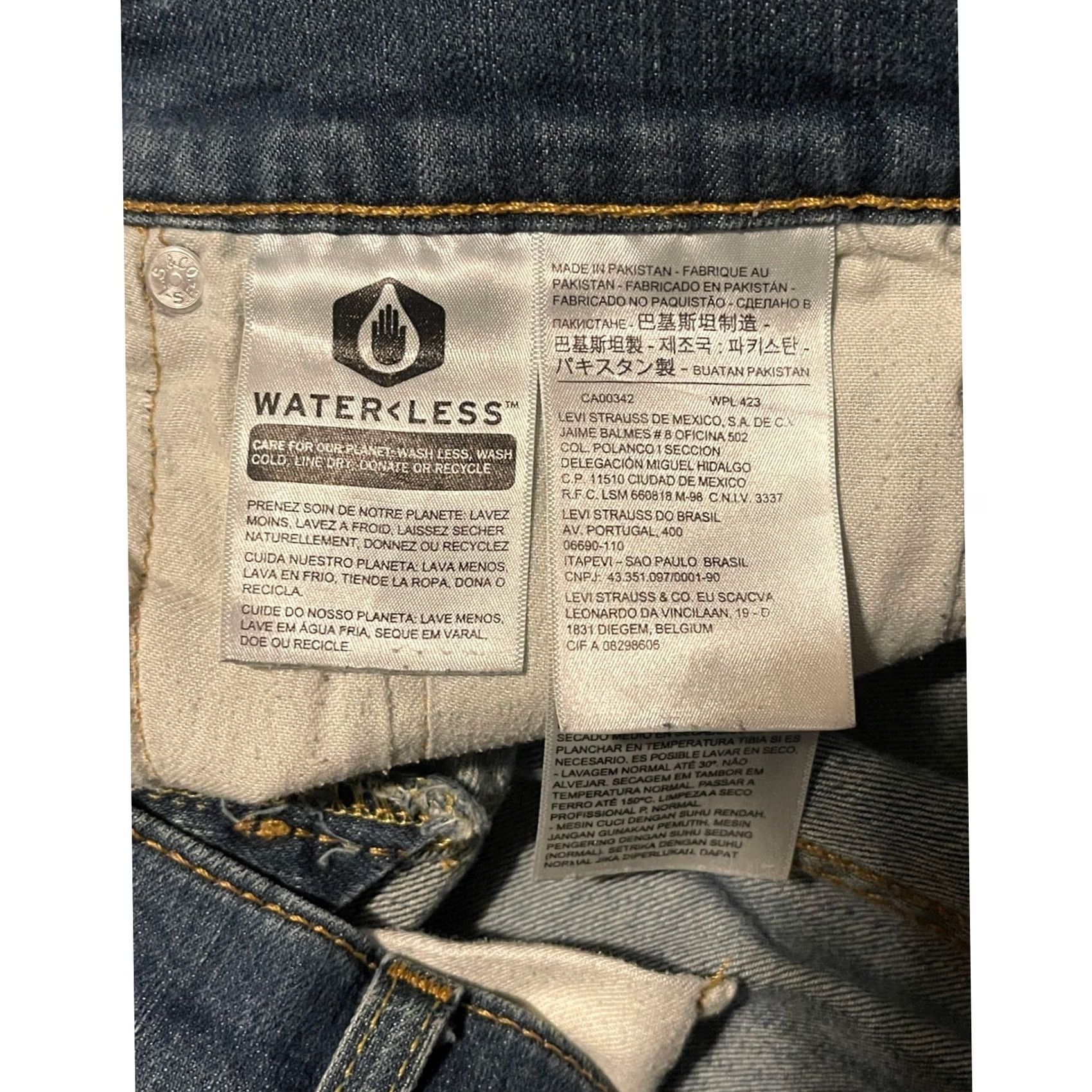 Denime Levis 502 Jeans Mens W36 L34 Blue Denim Distressed Size US 36 / EU 52 - 8 Thumbnail