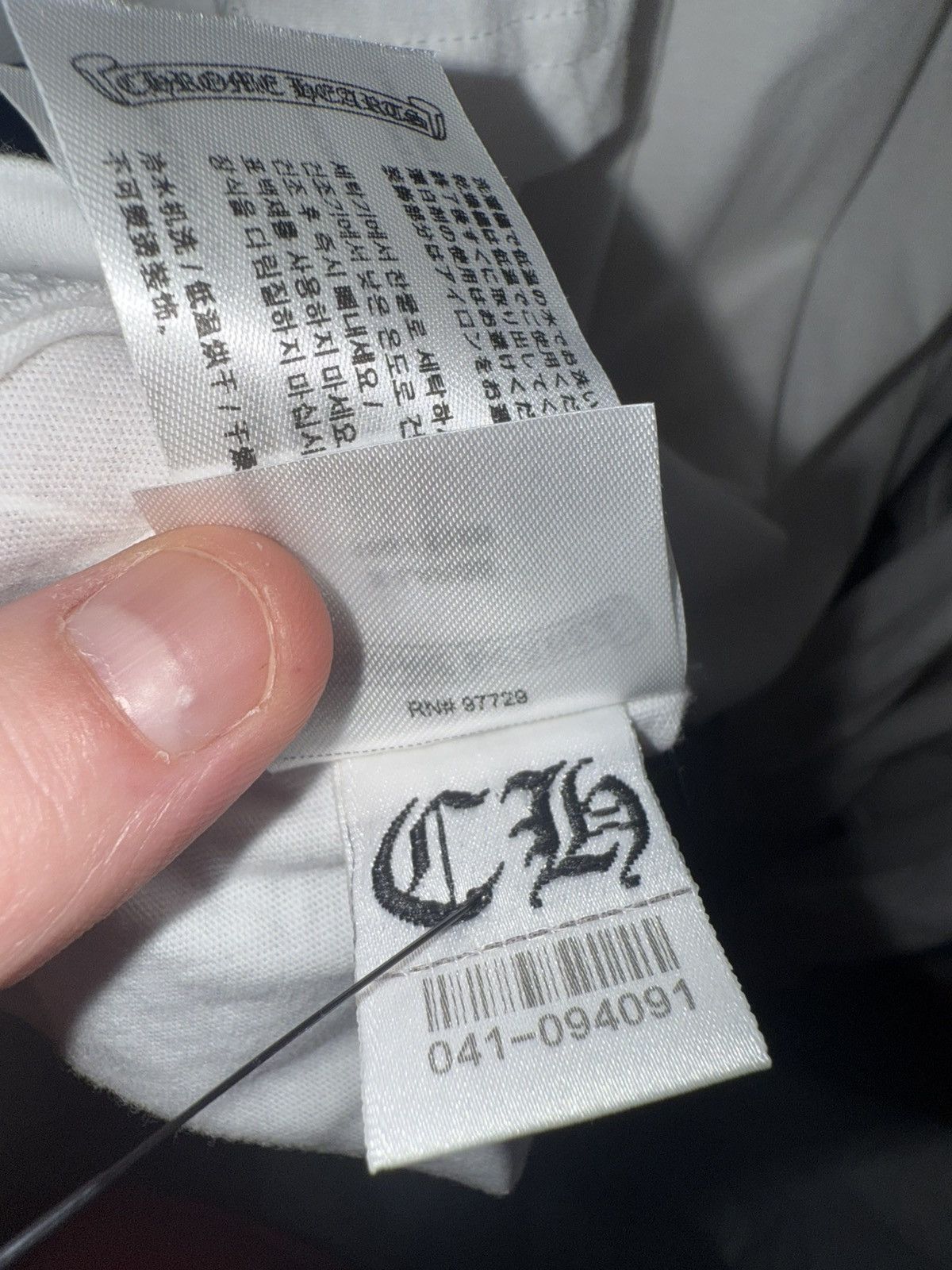 Chrome Hearts Chrome Hearts White Neck Scroll Logo S/s Size US XL / EU 56 / 4 - 6 Thumbnail