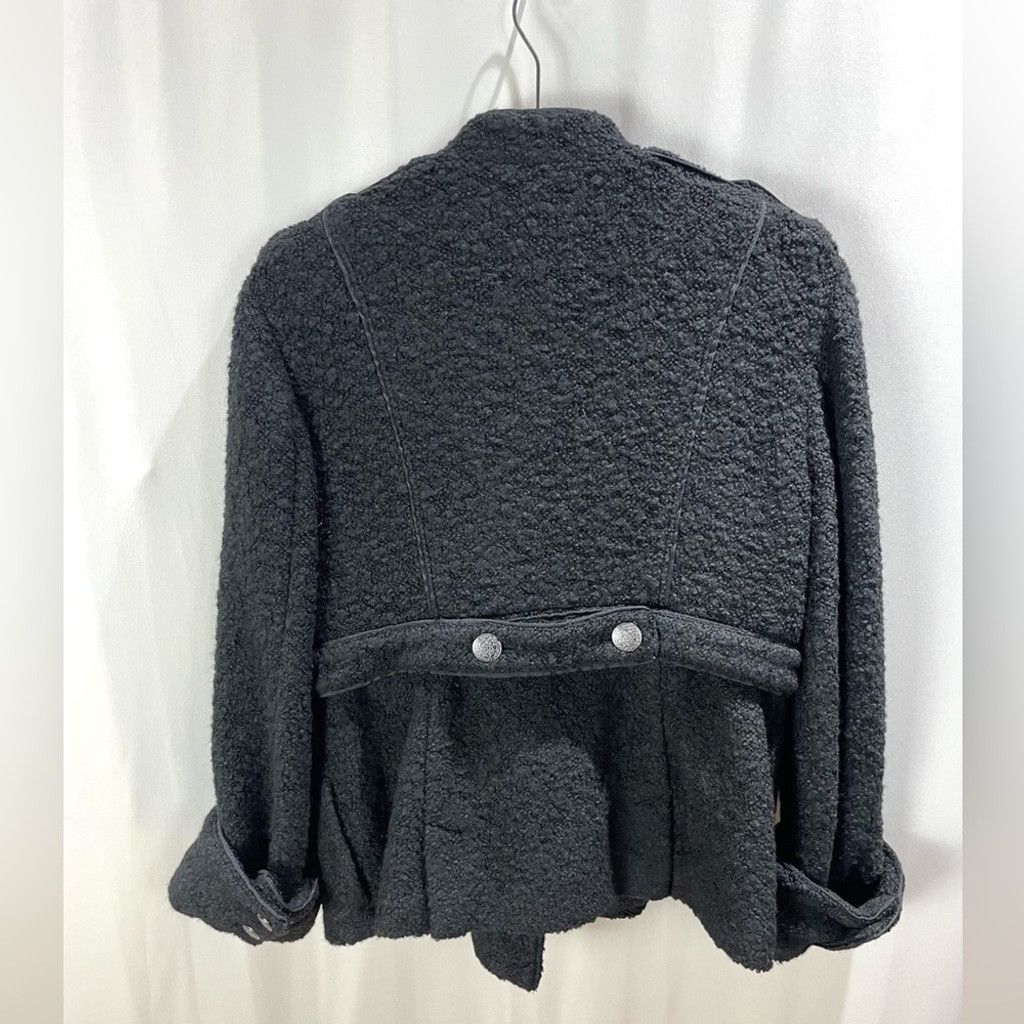Other Nizan Black Boucle Wool Blend Napoleon Coat Size XL Size XL / US 12-14 / IT 48-50 - 5 Thumbnail
