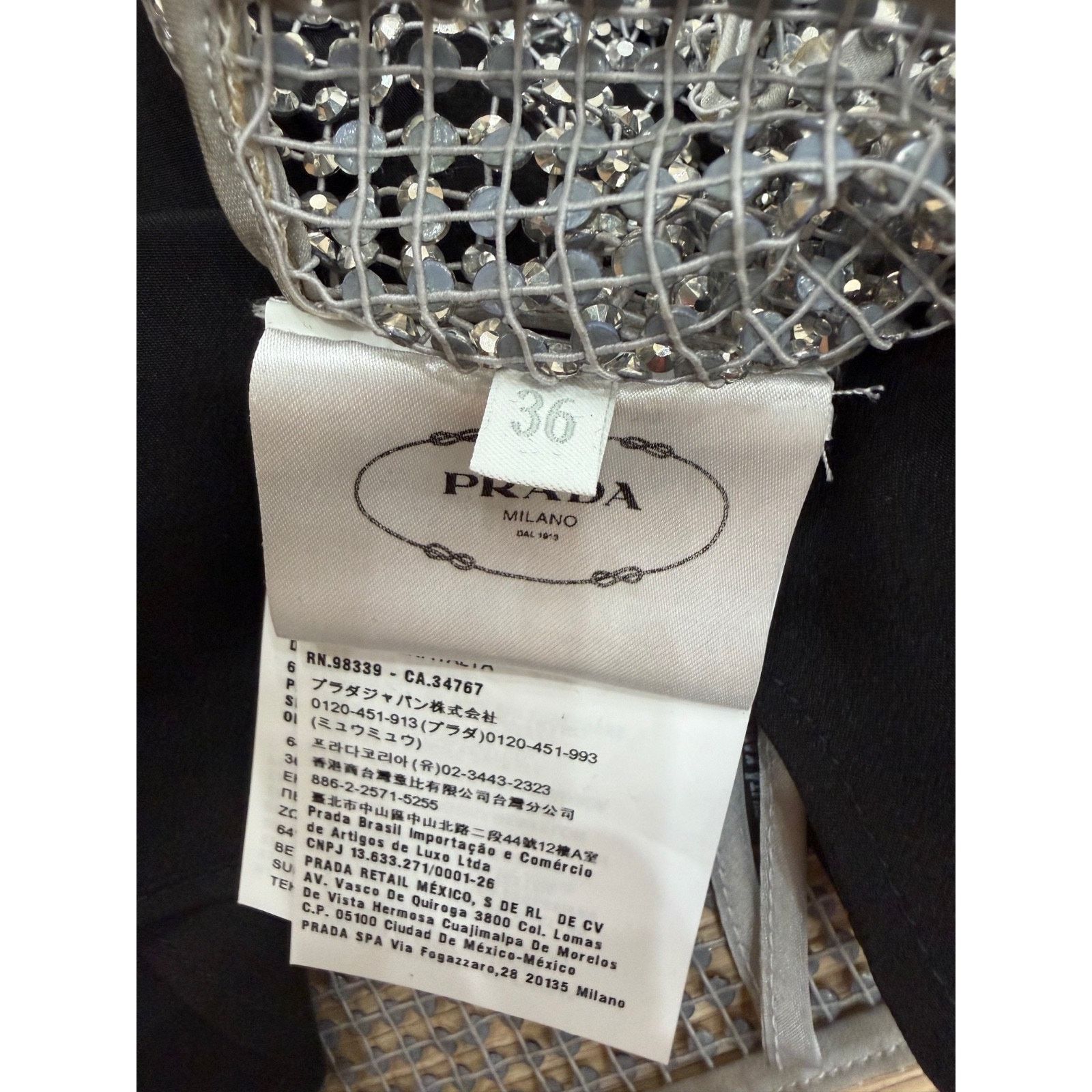 Prada Prada Rhinestone Crystal Strass Logo Vest Top Shirt 36 Size XS / US 0-2 / IT 36-38 - 16 Thumbnail