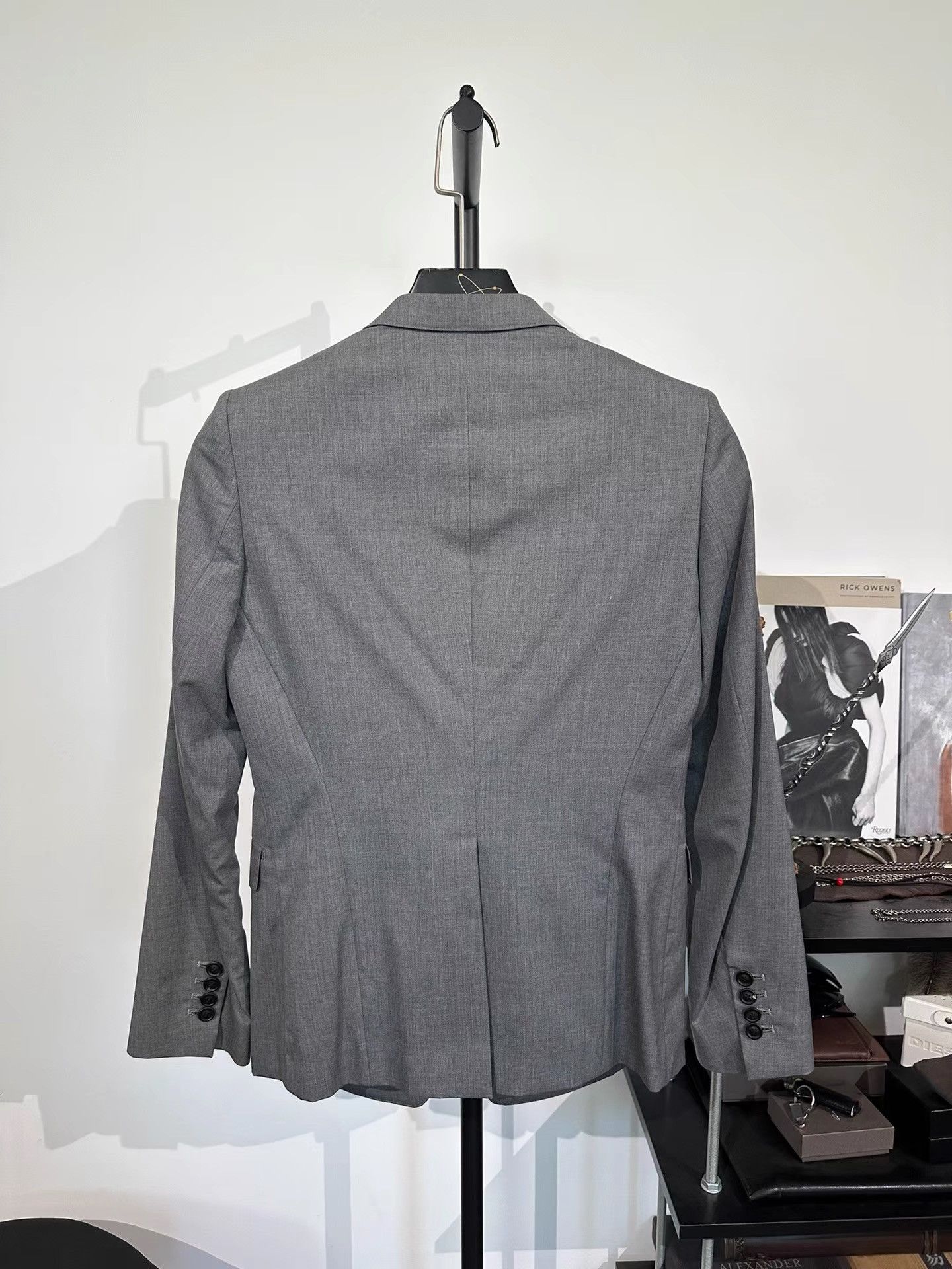 Julius Julius_7 Grey Slim Wool Blazer K35 Size US S / EU 44-46 / 1 - 2 Thumbnail