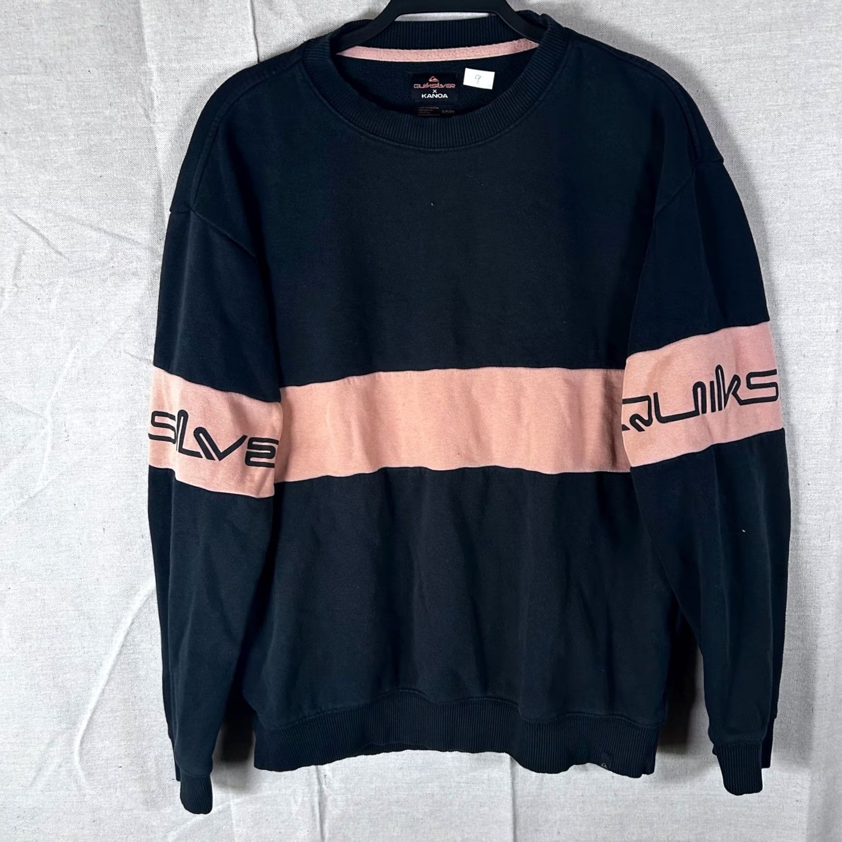 Quiksilver Quiksilver x Kanoa Mens Sweatshirt Black Pink Stripe Crewneck S Size US S / EU 44-46 / 1 - 2 Thumbnail