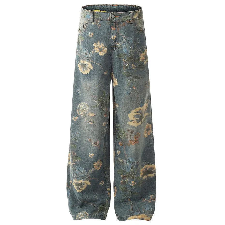 Japanese Brand × Vintage Bloom Flora Printed Baggy jeans Size US 33 - 3 Thumbnail