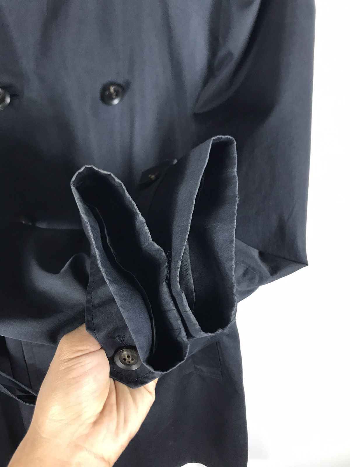 United Bamboo ⚡️Vintage Le Bac United Bamboo Double Breast Trench Long Coat Size S / US 4 / IT 40 - 6 Thumbnail