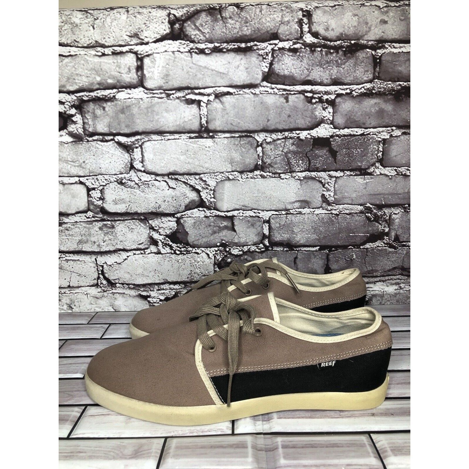REEF REEF RF-003002 SEA CAPTAIN Gray Canvas Fabric Lace Up Casual Size US 10 / EU 43 - 1 Thumbnail