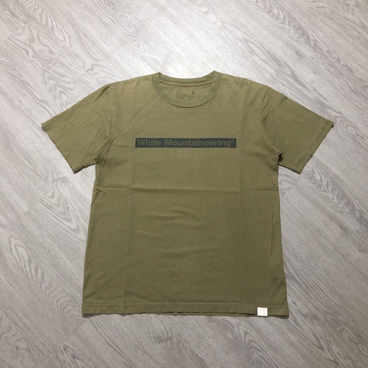 White Mountaineering 🇯🇵 White Mountaineering Logo Box T-shirt Green Army Size US L / EU 52-54 / 3 - 1 Thumbnail
