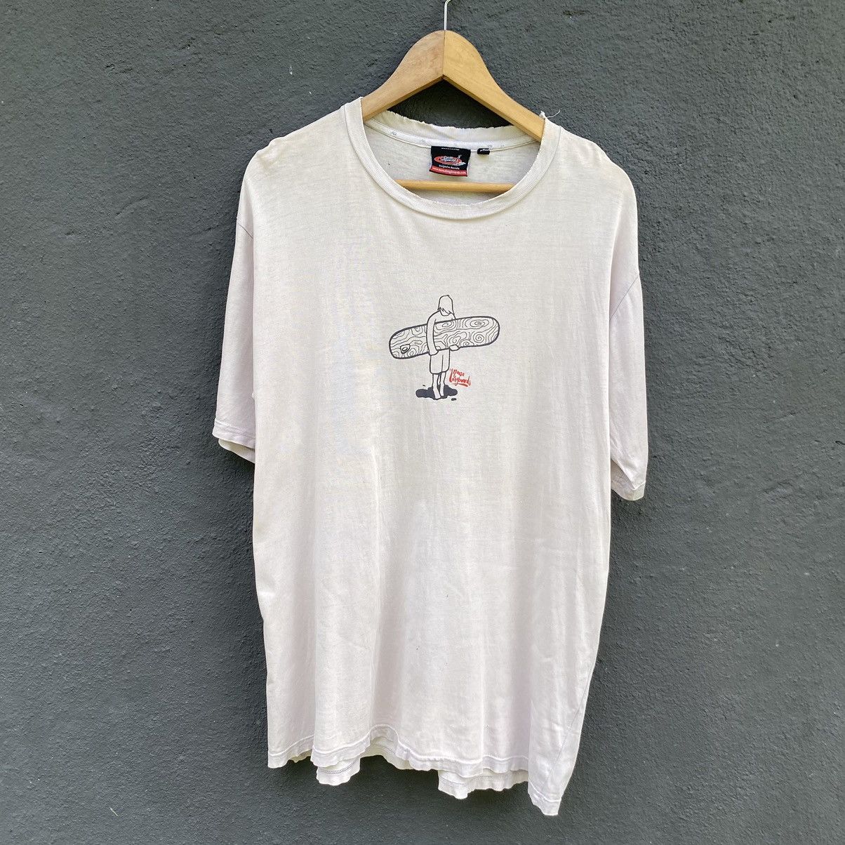 Vintage 💥SICK💥Thrashed Vintage Y2K Noosa Longboards Surf Tee Size US L / EU 52-54 / 3 - 6 Thumbnail