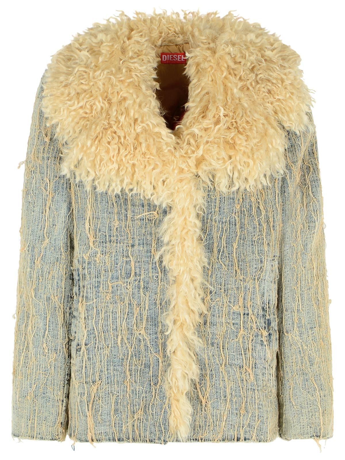 Diesel DIESEL Light Blue Cotton Blend Jacket Size M / US 6-8 / IT 42-44 - 1 Thumbnail