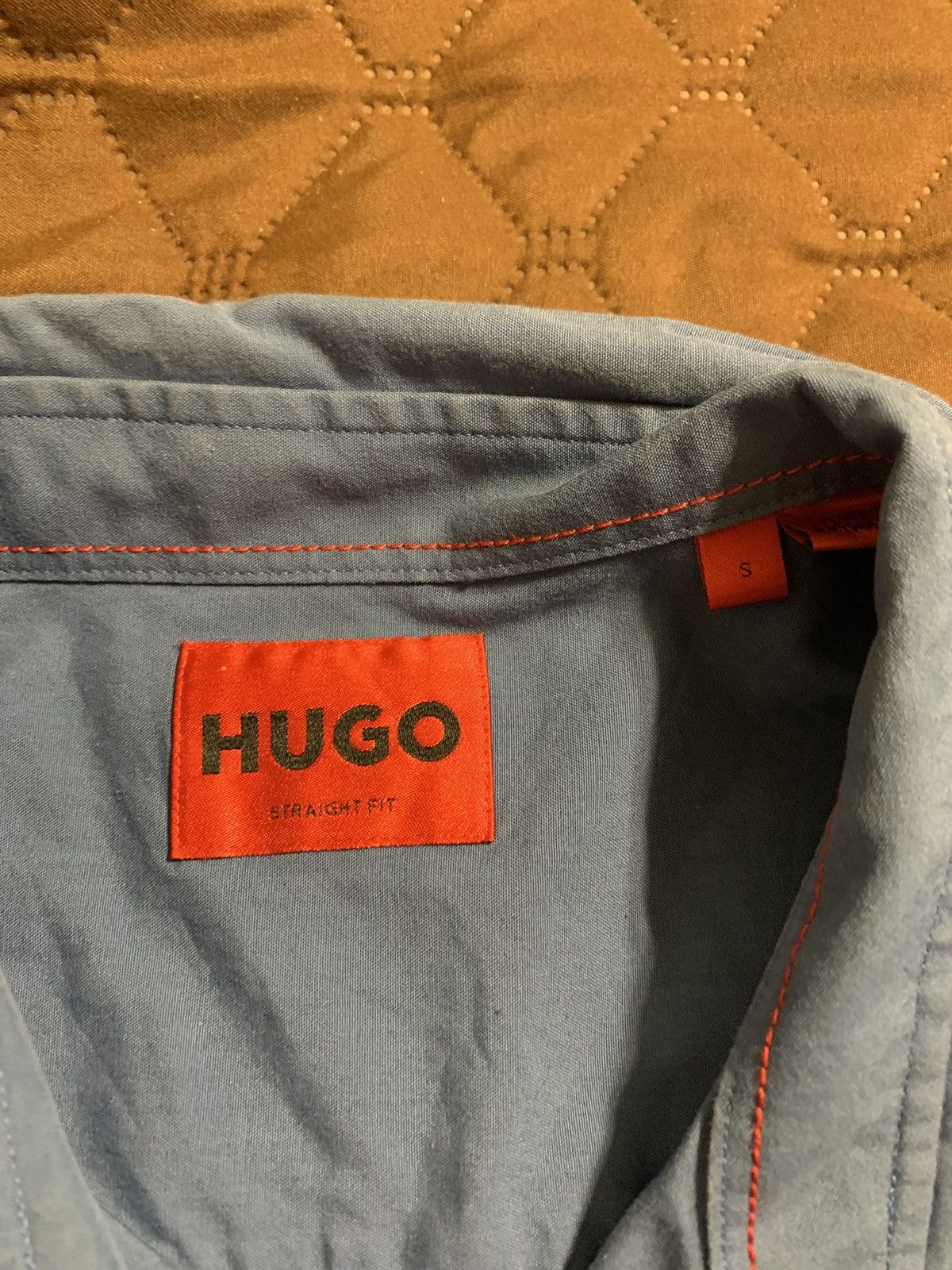Hugo Boss HUGO BOSS Ebor Straight Fit Shirt Size Small Size US S / EU 44-46 / 1 - 2 Thumbnail