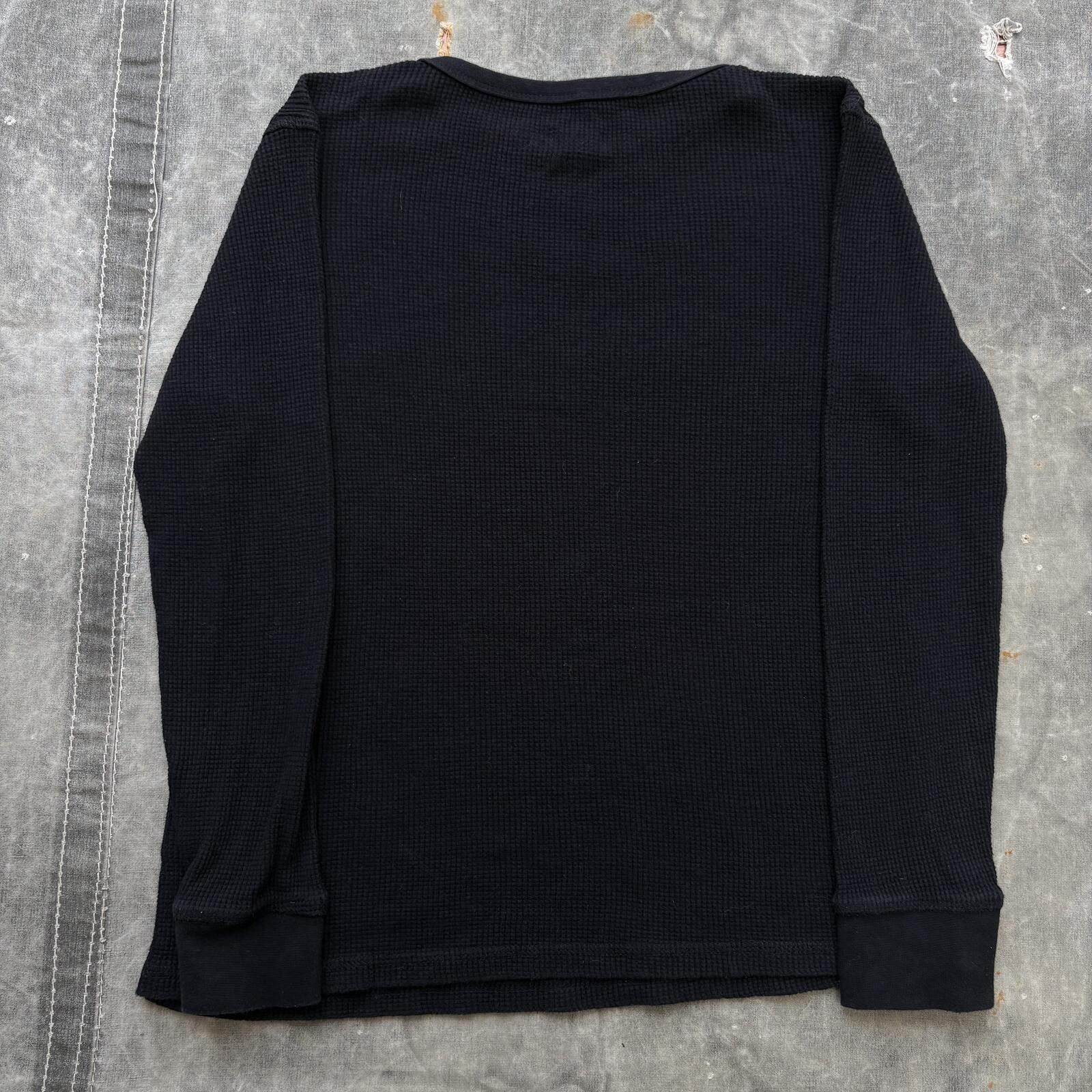 Tony Hawk Vintage Y2K Tony Hawk Black Grunge Thermal Waffle Knit Shirt Size M / US 6-8 / IT 42-44 - 4 Thumbnail