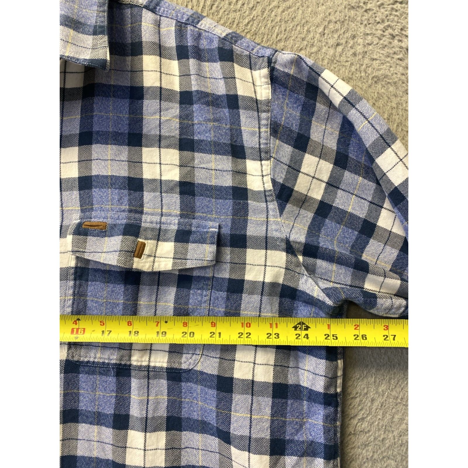 Orvis Orvis Button Shirt Mens XL Blue Long Sleeve Plaid Check Cotton /0154 Size US XL / EU 56 / 4 - 6 Thumbnail