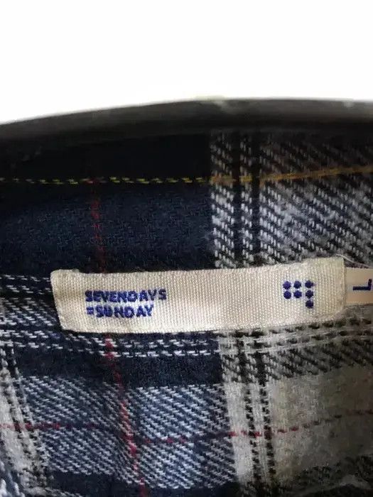 Japanese Brand Sevemdays Sunday Plaid Tartan Flannel Shirt 👕 Size US M / EU 48-50 / 2 - 3 Thumbnail