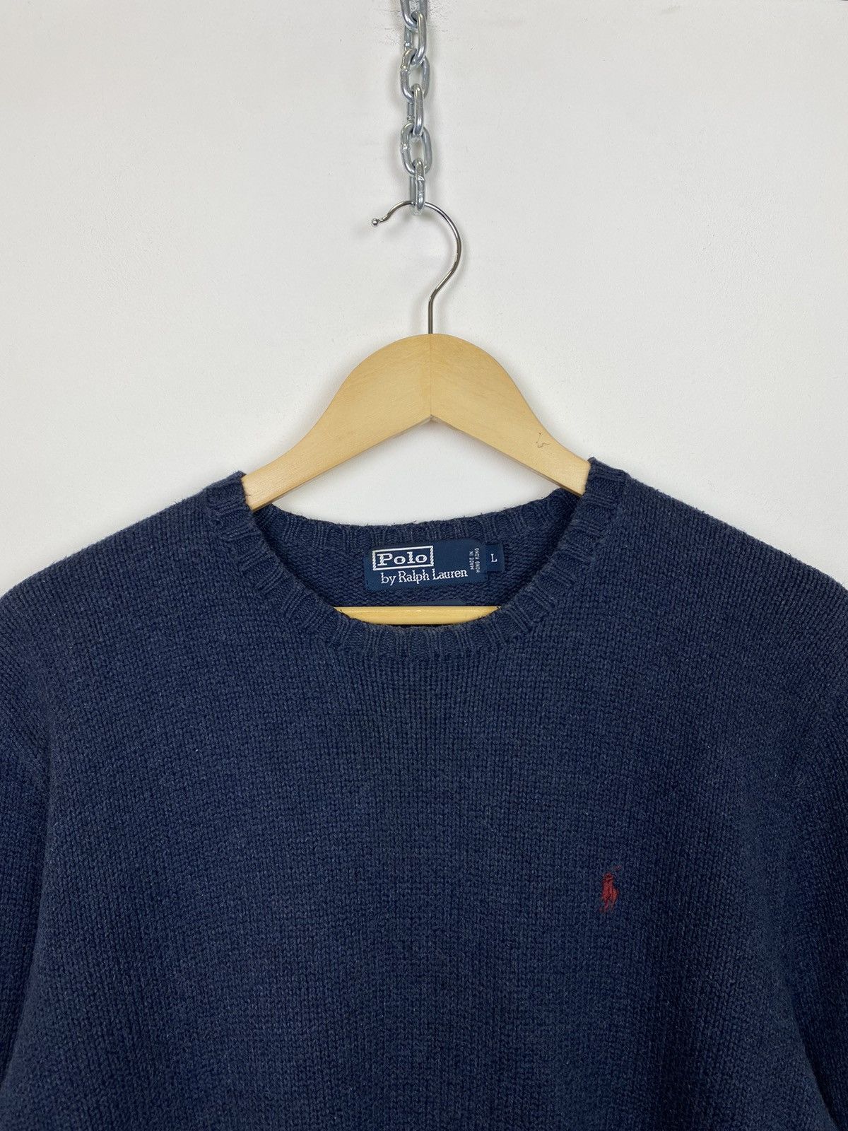 Polo Ralph Lauren Vintage Y2K Polo Ralph Lauren Heavy Knit Sweater Red Pony Size US L / EU 52-54 / 3 - 2 Thumbnail