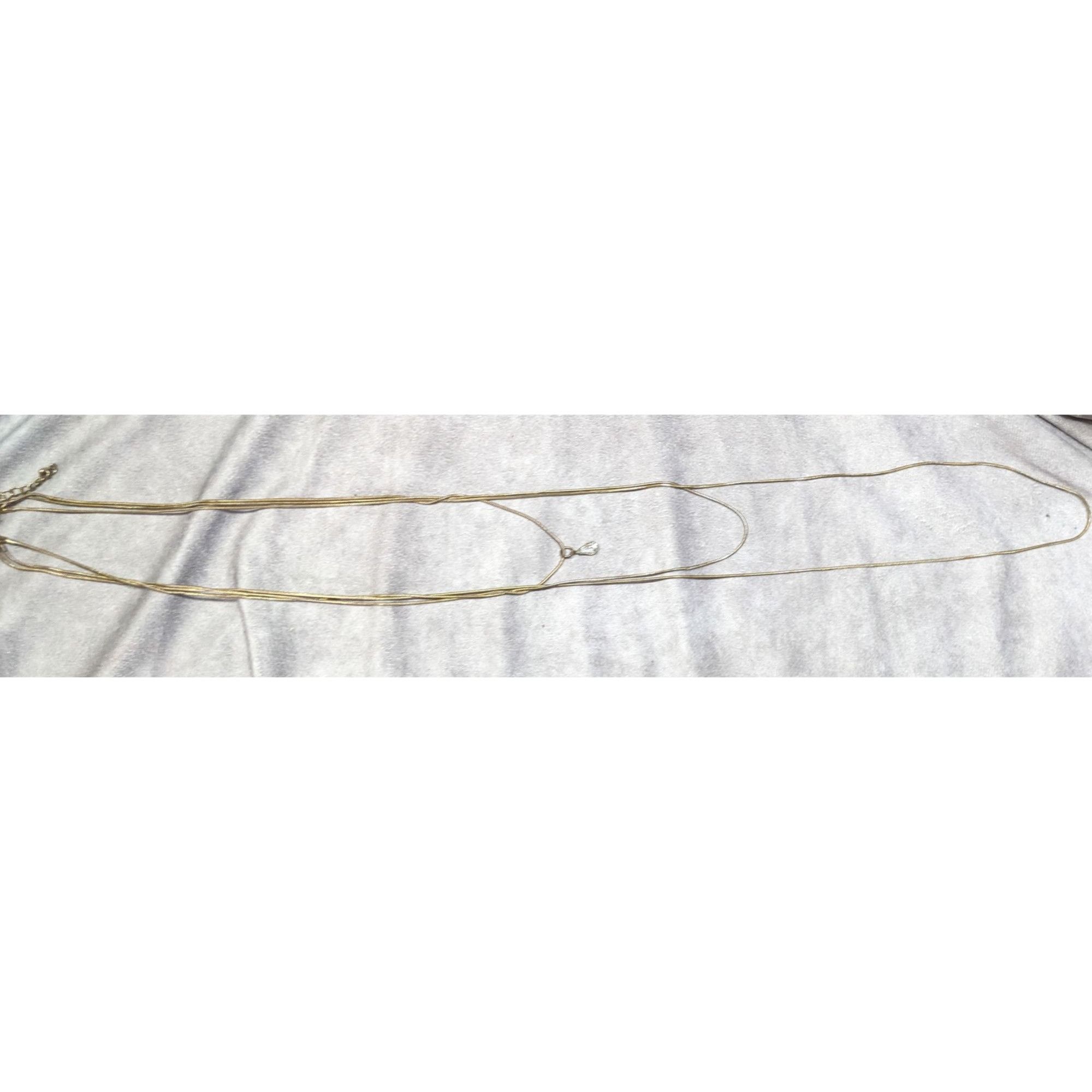 Other Elegant Triple Layer Gold Tone Snake Chain Necklace With Tea Size ONE SIZE - 7 Thumbnail