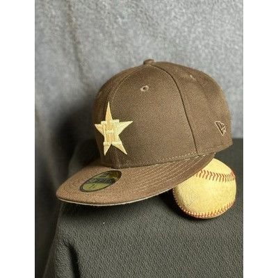 New Era Houston Astros Hat Club 59FIFTY 7 1/8 Brown Beer Pack Fitted Size ONE SIZE - 6 Thumbnail