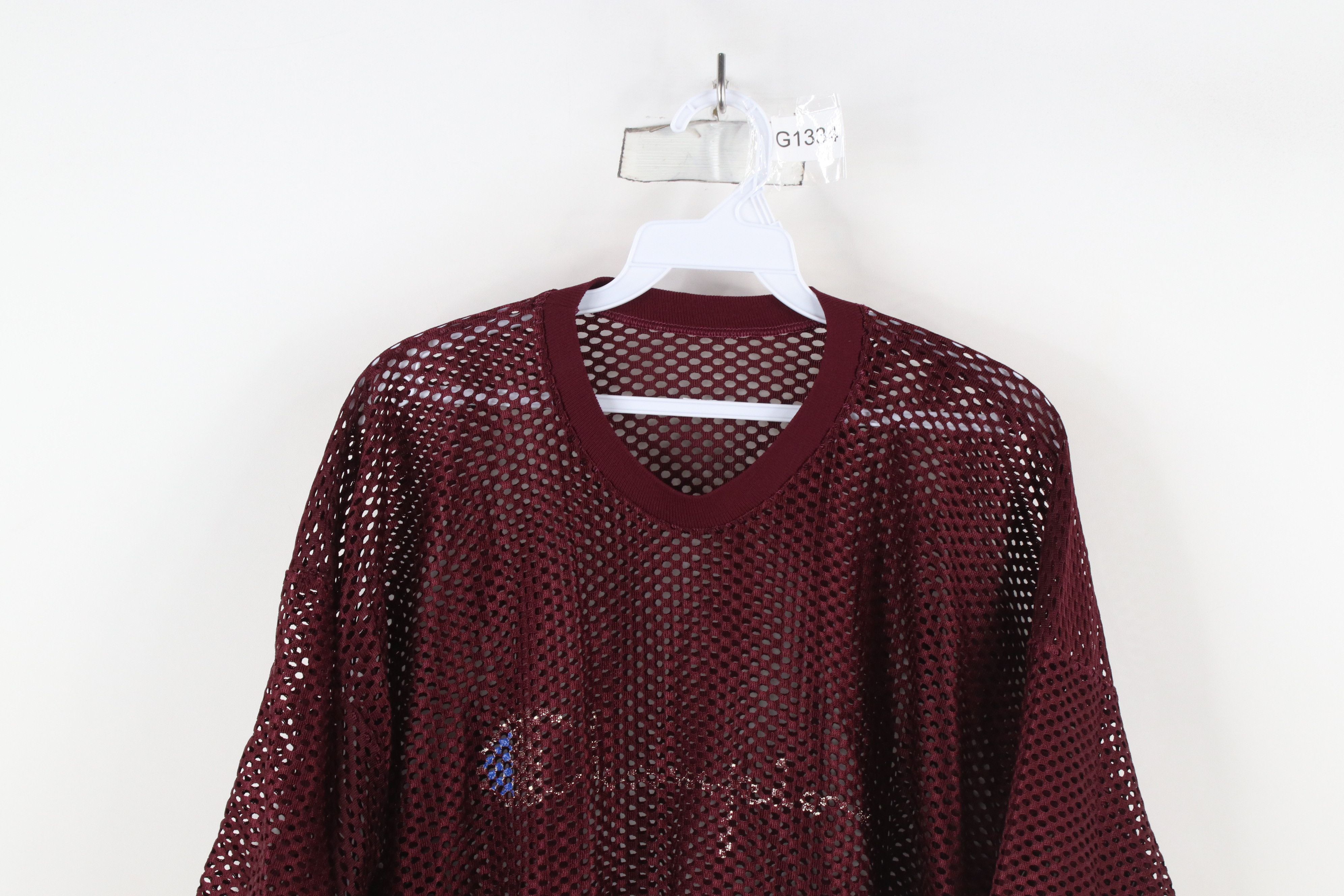 Champion × Vintage Vintage 80s Champion Cropped Football Jersey Burgundy USA Size US XL / EU 56 / 4 - 2 Thumbnail
