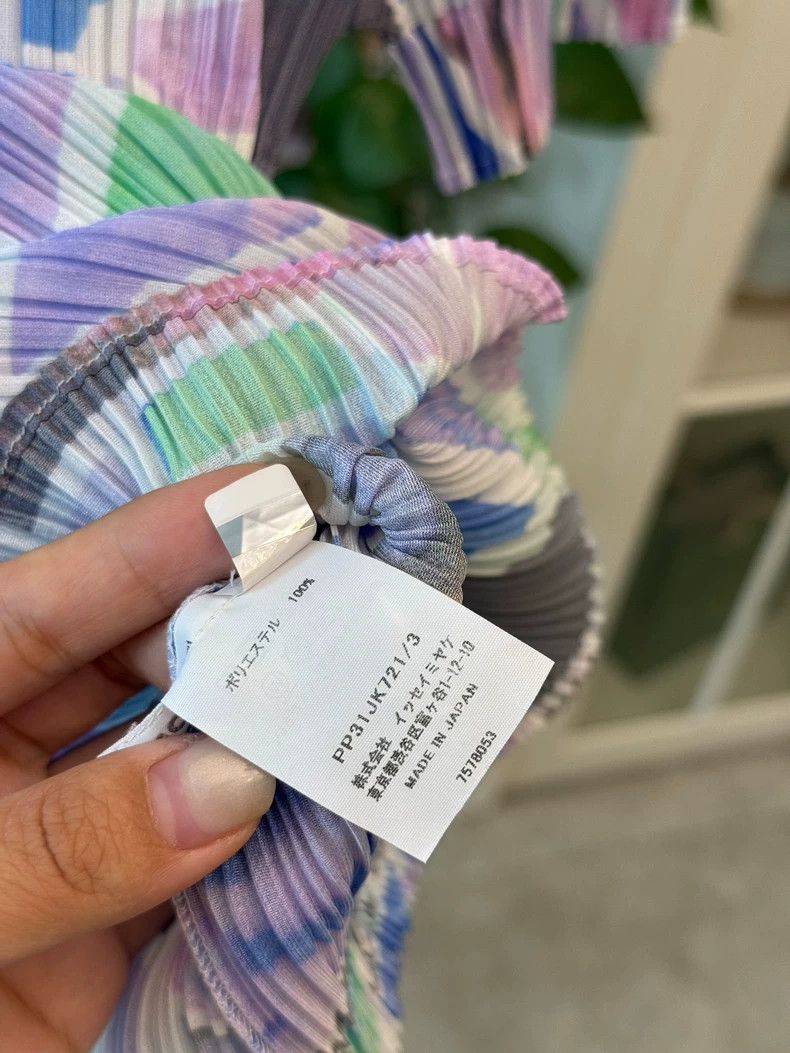 Issey Miyake Issey Miyake size:3 A short-sleeved top with color-blocked Size XS / US 0-2 / IT 36-38 - 3 Thumbnail