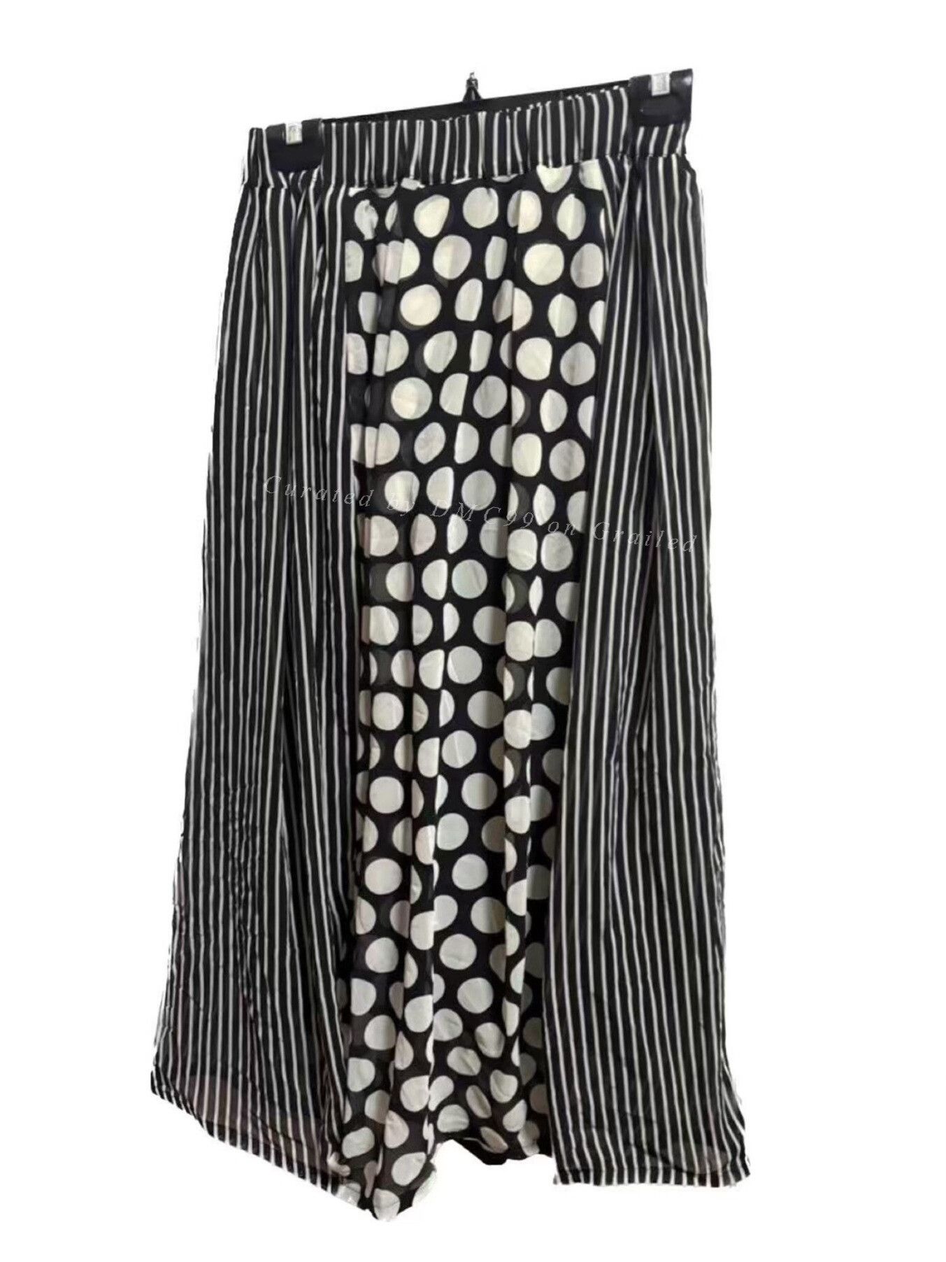 gomme Polka Dot Stripe Long Skirt Size 40" / US 18 - 1 Thumbnail