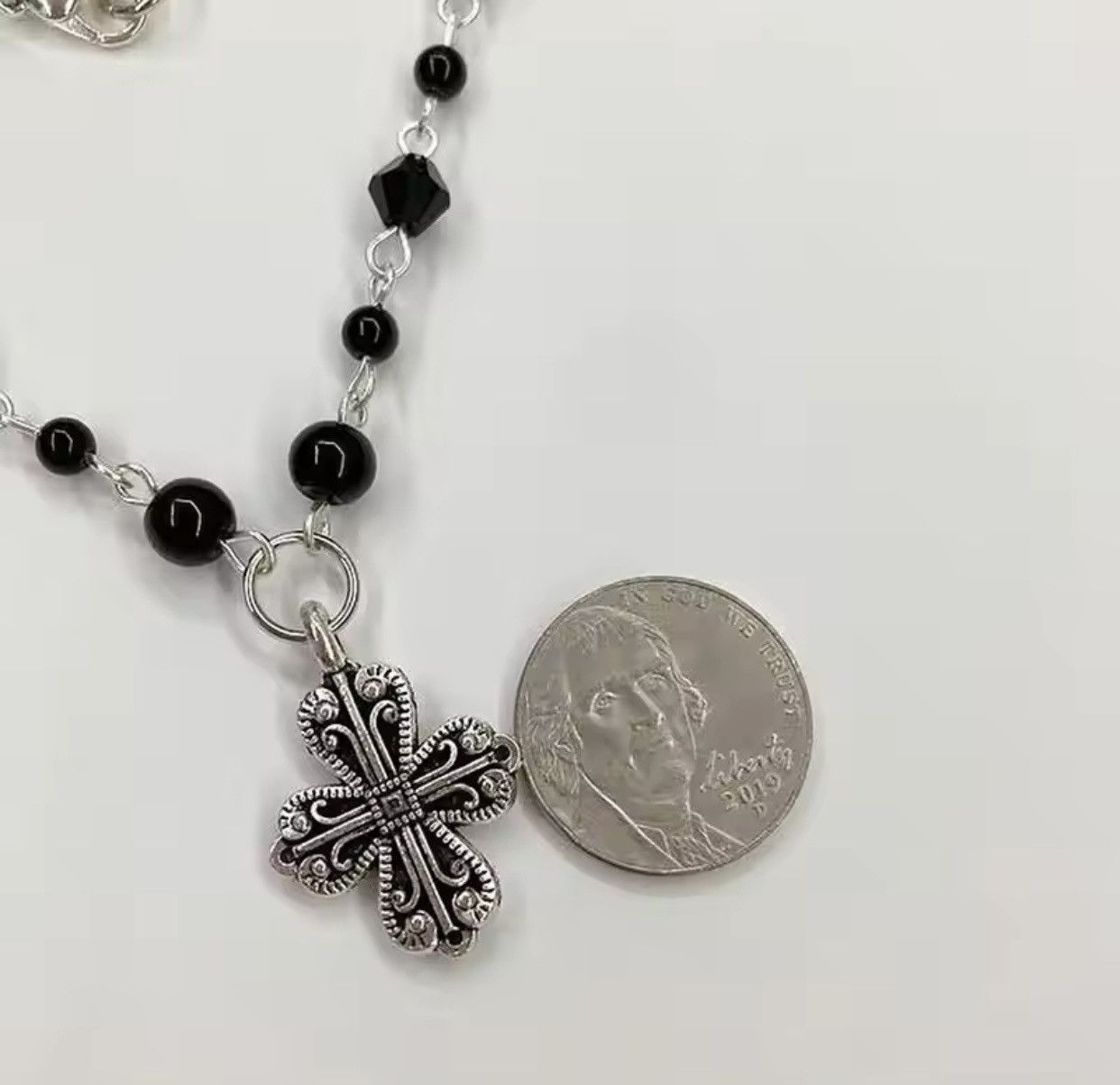 Jewelry × Vintage Gothic Cross Crystal Necklace Size ONE SIZE - 3 Thumbnail
