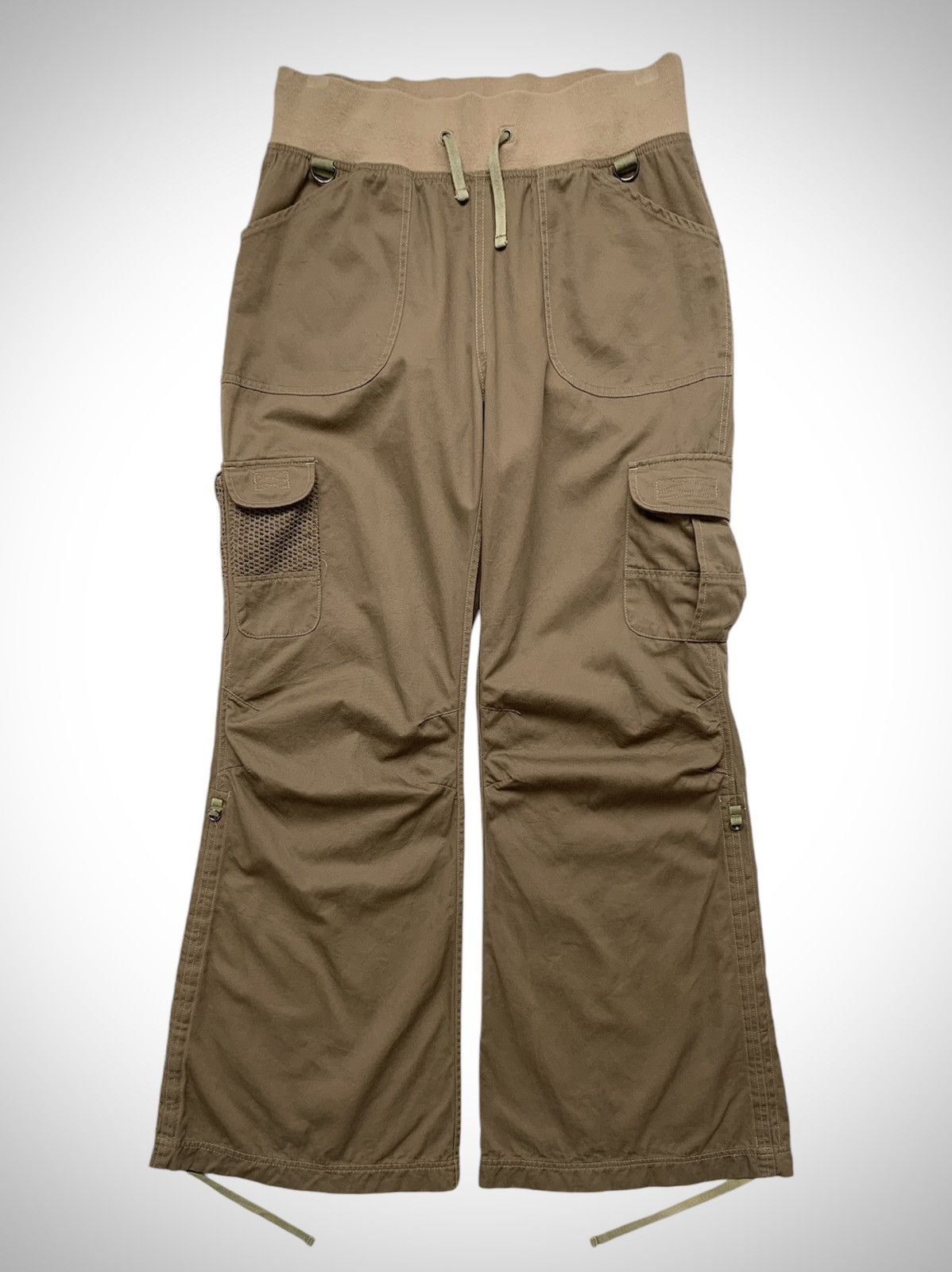 Japanese Brand 2000s Black Baccara Cargo Wide Flare Pant Size US 31 - 1 Thumbnail