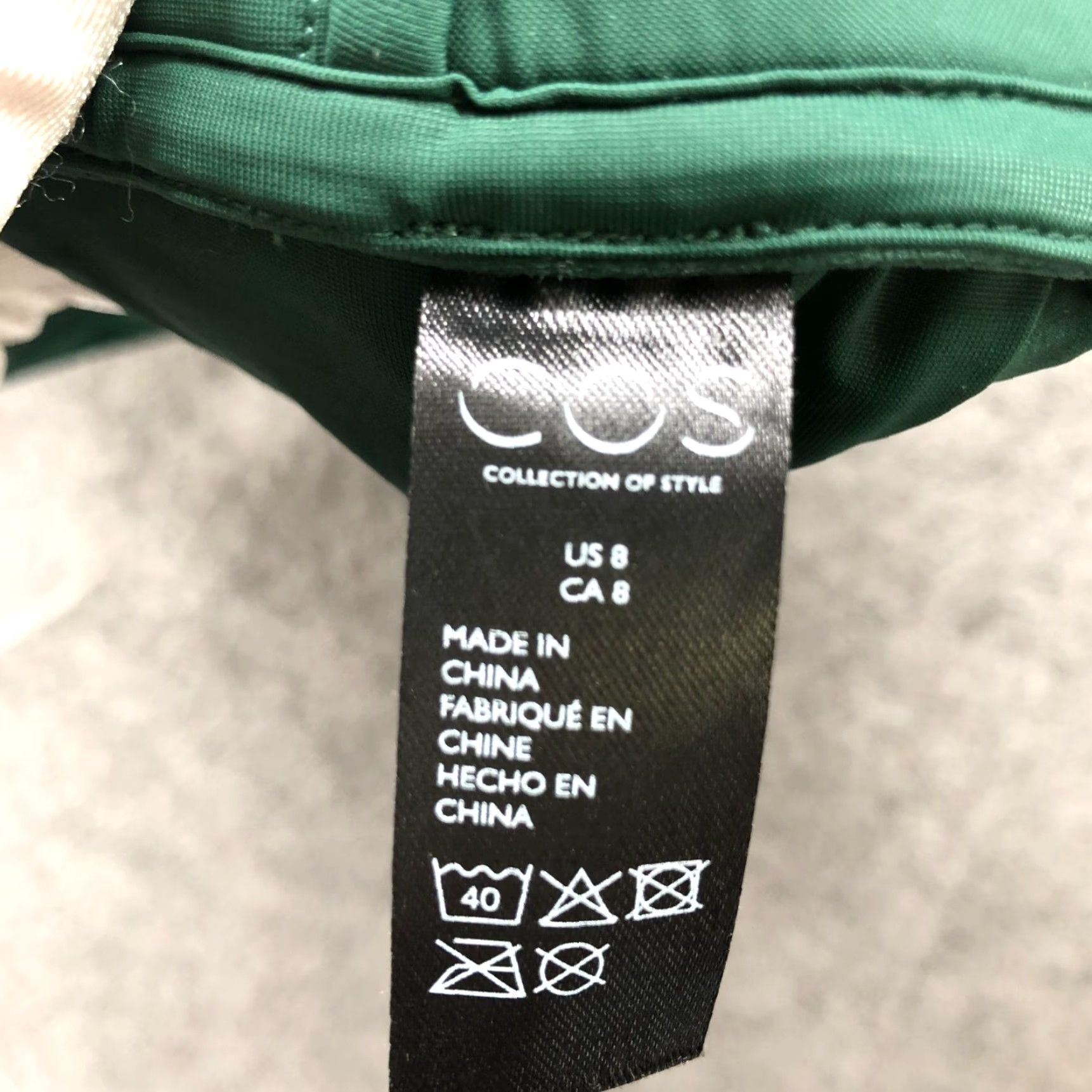 Cos COS Bikini Top Womens Size 8 Green Minimalist Wrap Front Shirt Womens Size M / US 6-8 / IT 42-44 - 3 Thumbnail