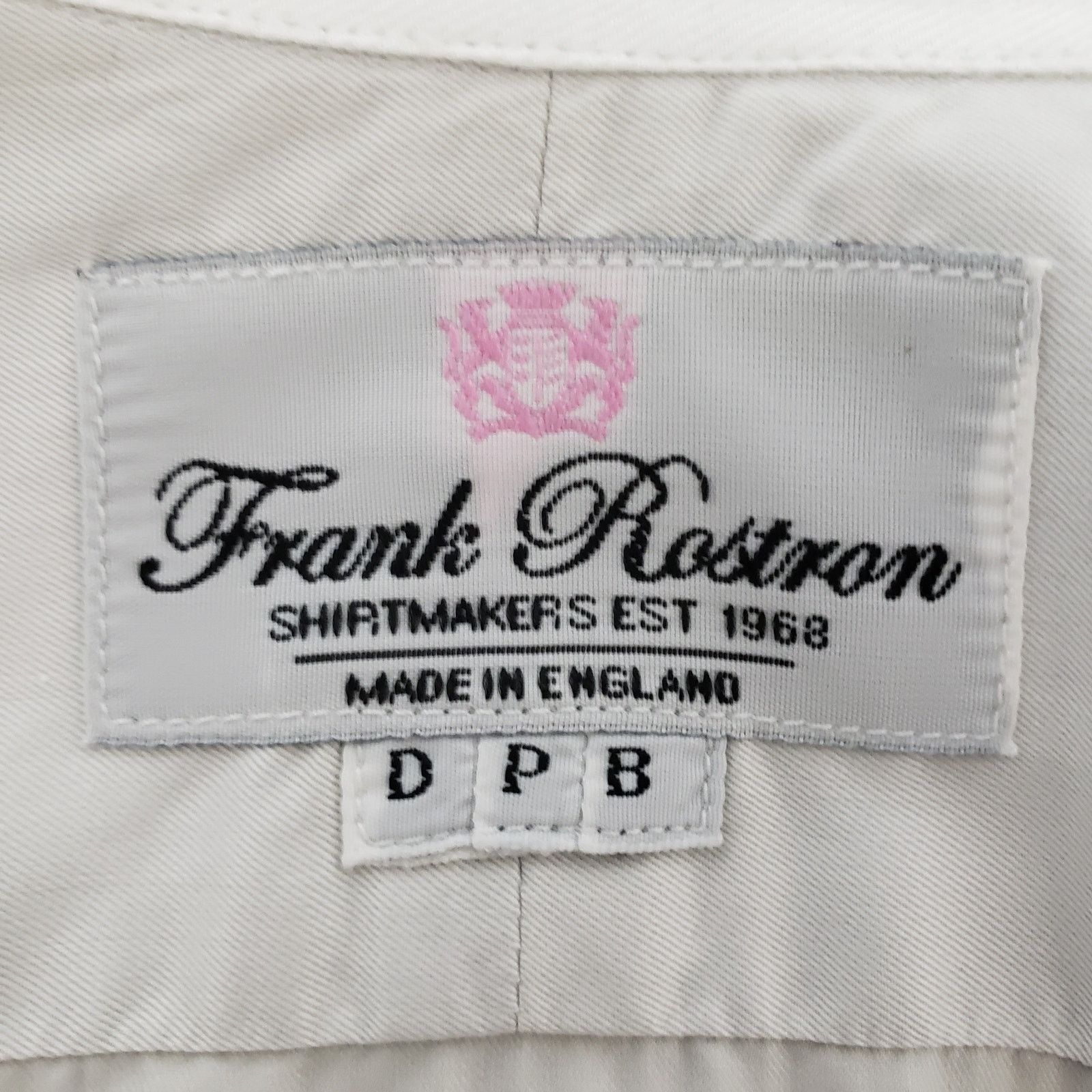 Vintage Frank Rostron England Shirt Contrast Collar Two-button Cuff Size US XL / EU 56 / 4 - 12 Thumbnail