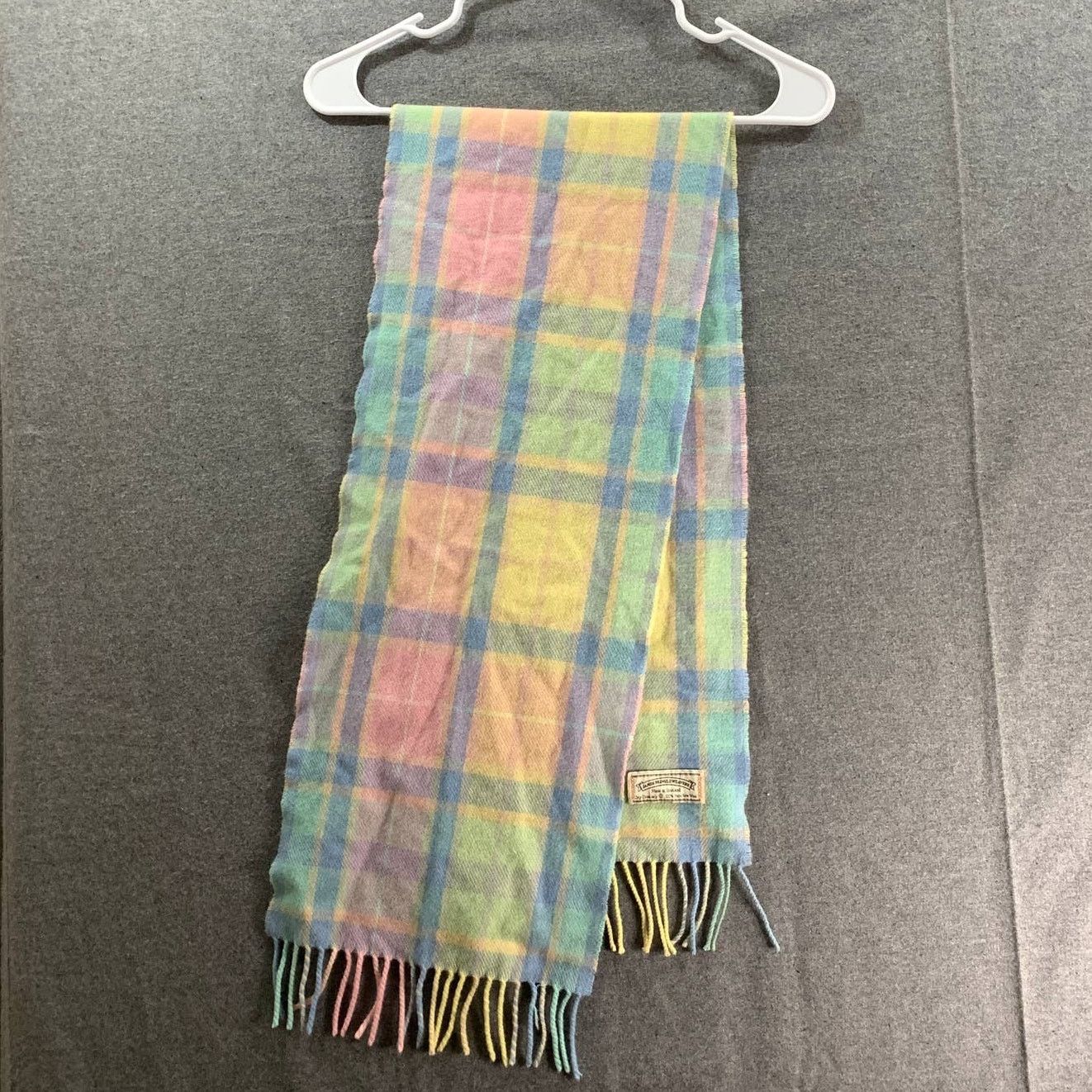 Other 100% Pure New Wool Multicolor Plaid Scarf Size ONE SIZE - 1 Thumbnail