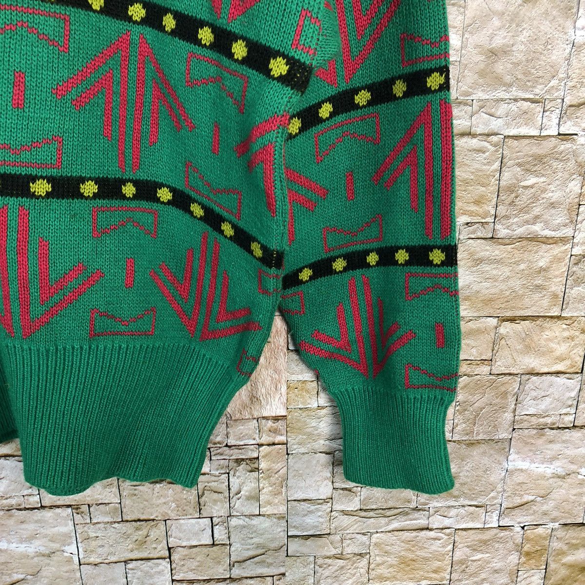 Vintage DL Japan art vintage Green Knitwear sweatshirt #A259 Size US S / EU 44-46 / 1 - 8 Thumbnail