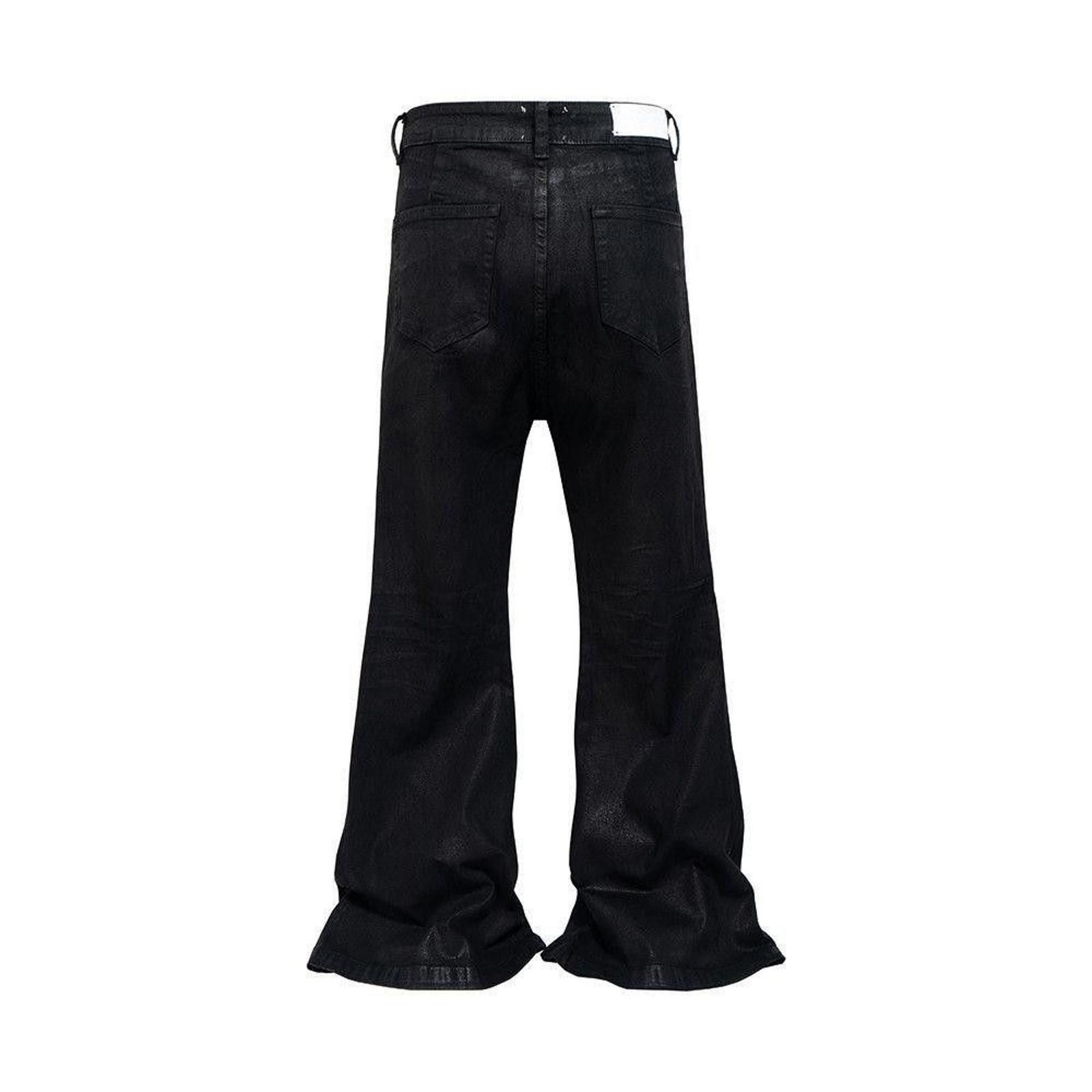 Other Black Stacked Flared Waxed Jeans Size US 28 / EU 44 - 7 Thumbnail