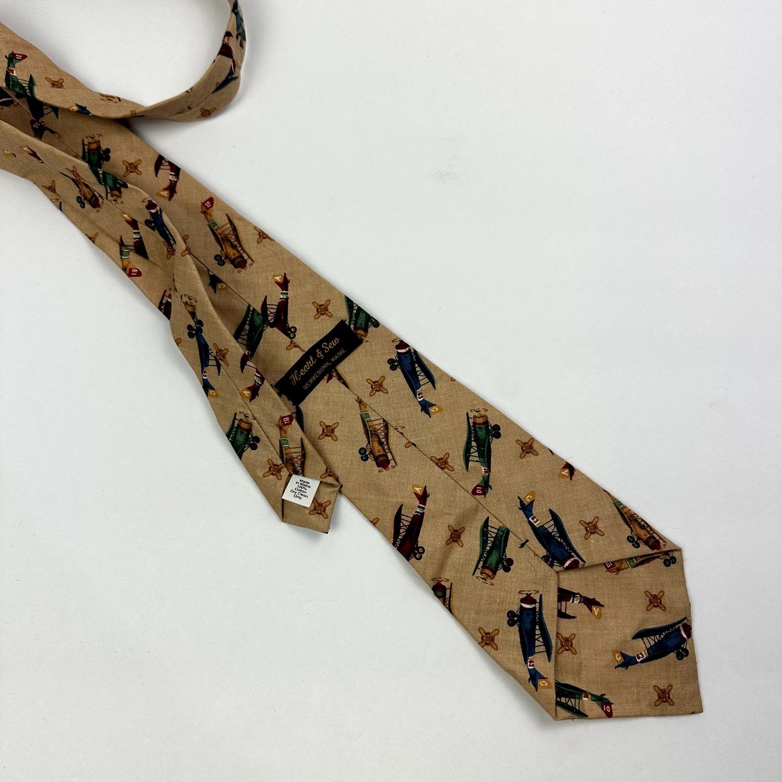 Other Airplane Print Retro Neck Tie Heart & Sew Kennebunk Maine Size ONE SIZE - 4 Thumbnail