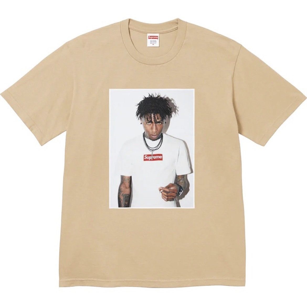 image of Supreme Nba Youngboy Photo Tee in Khaki, Men's (Size Small)