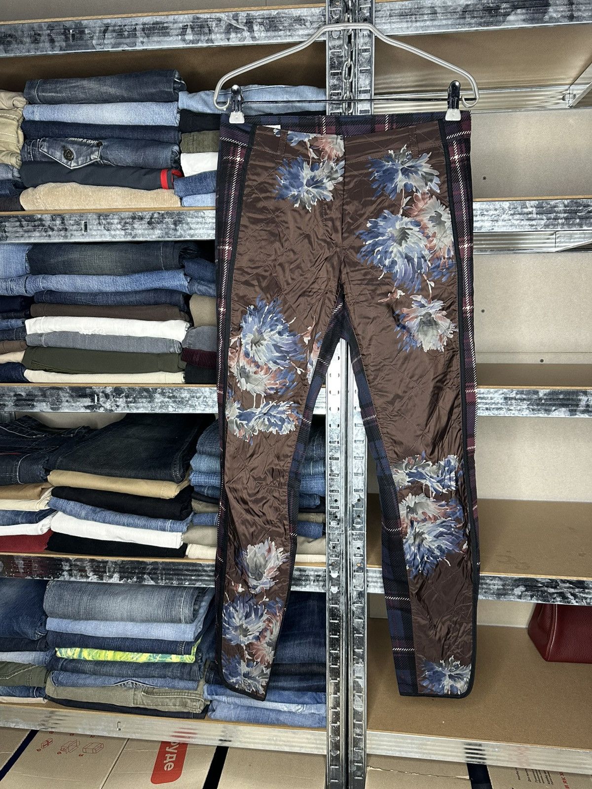 Dries Van Noten Dries Van Noten Quilted Floral Plaid Pants Size 36 Size 26" / US 2 / IT 38 - 1 Thumbnail