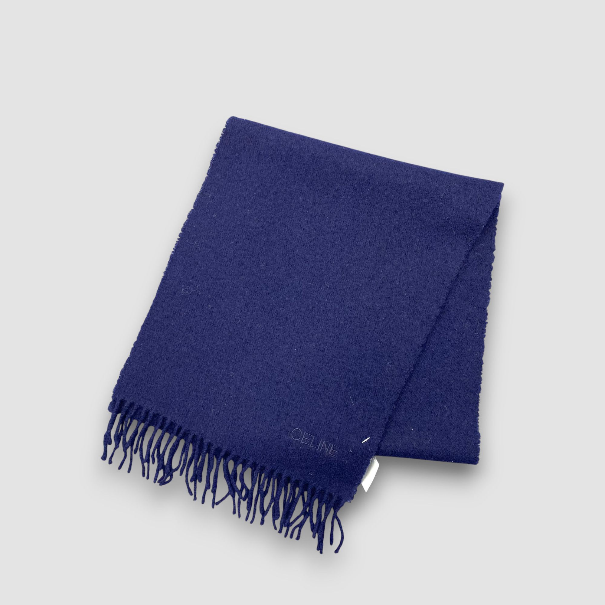 Celine Vintage Celine Scarf Muffler Wool Fringe Winter Scarves Size ONE SIZE - 3 Thumbnail