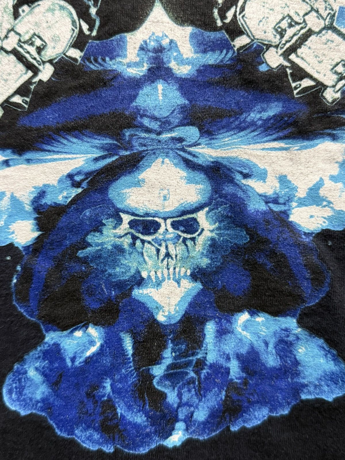 Vintage Vintage 90s Zoba Skull Skateboard Faded Usa Tee Size US L / EU 52-54 / 3 - 4 Thumbnail