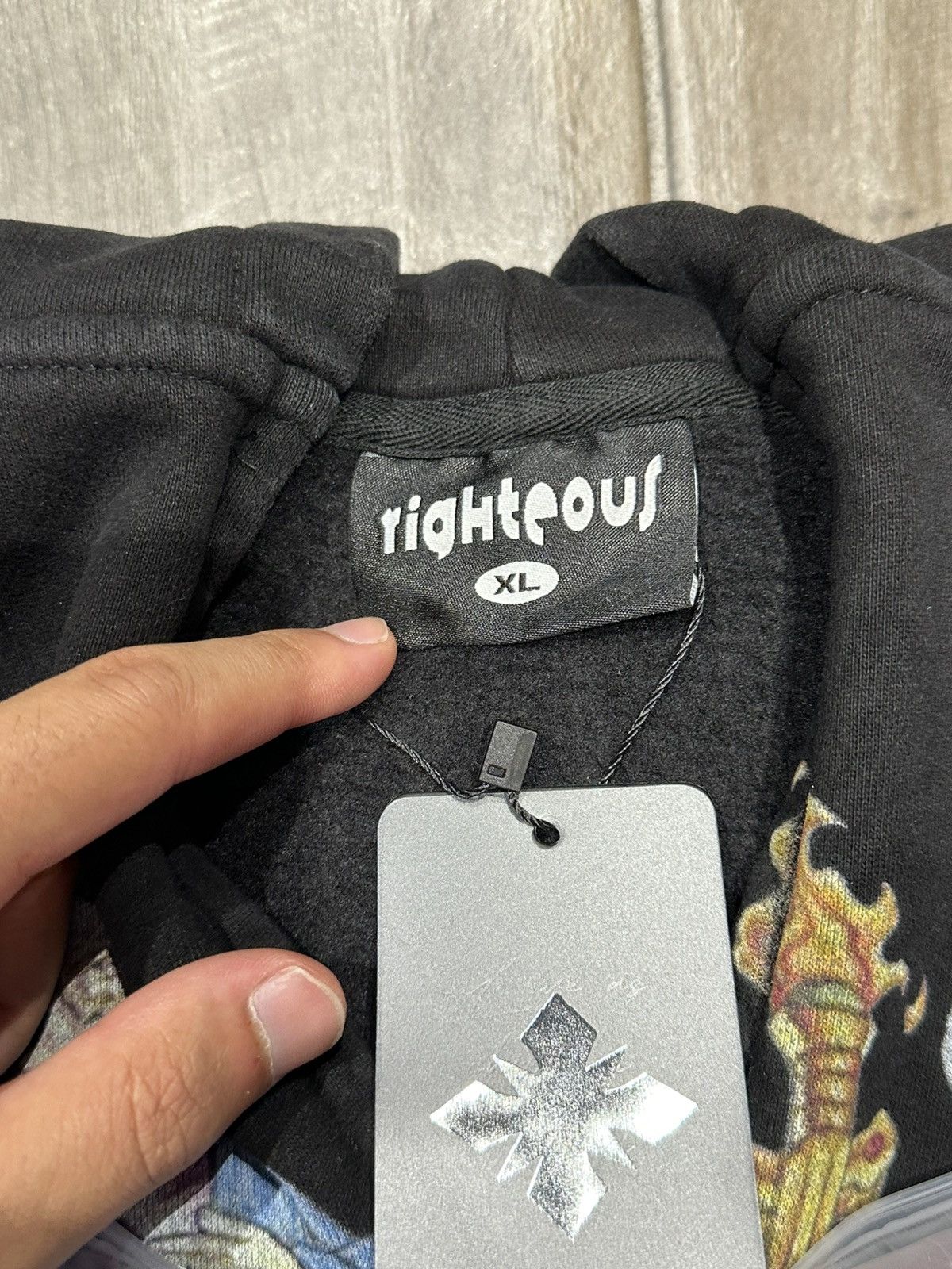 Other Righteous Risen King Zip Up Hoodie Black Size US XL / EU 56 / 4 - 3 Thumbnail