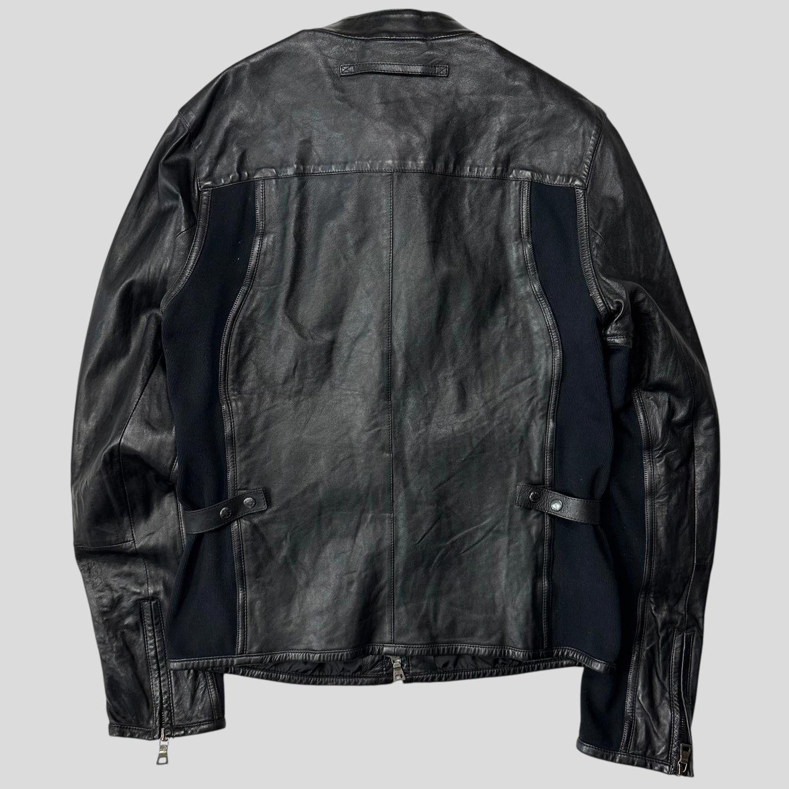 Prada Prada Sport SS00 Leather Biker Curved Panelled Moto Jacket S Size US S / EU 44-46 / 1 - 5 Thumbnail