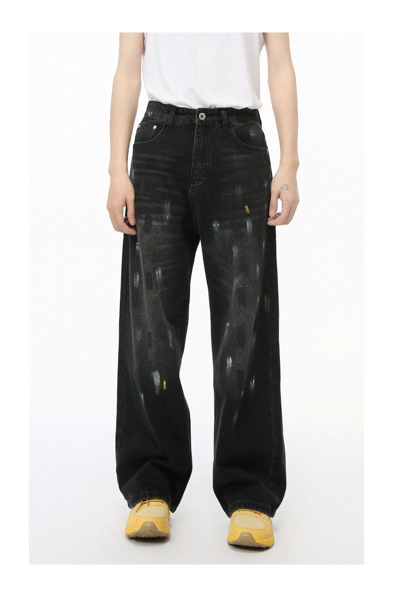 Japanese Brand Men's American-style graffiti distressed washed jeans Size US 32 / EU 48 - 1 Thumbnail