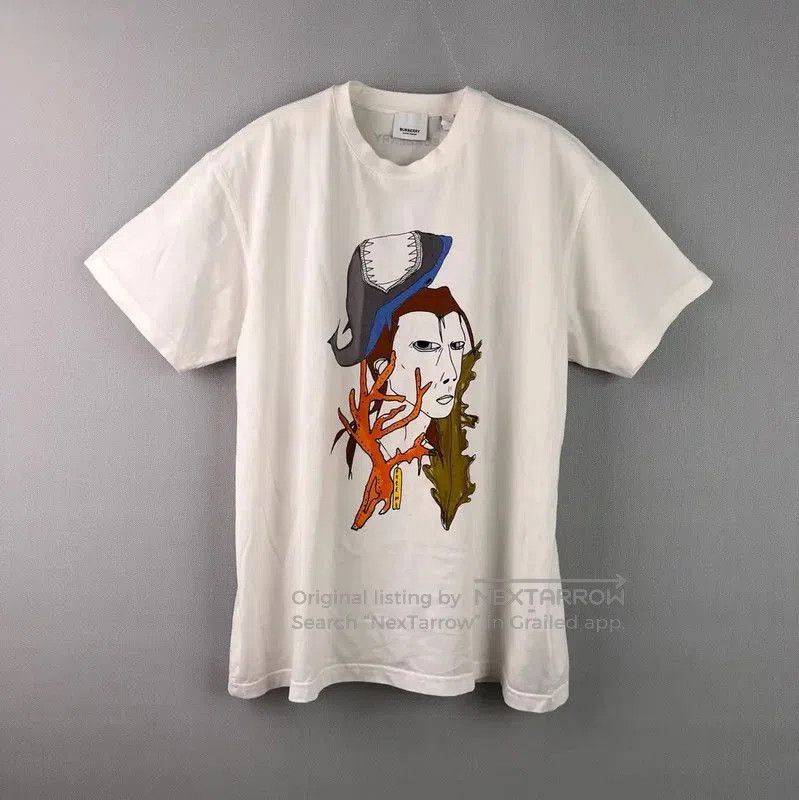 Burberry Burberry Graphic Print White Cotton T-Shirt. Size US XS / EU 42 / 0 - 1 Thumbnail